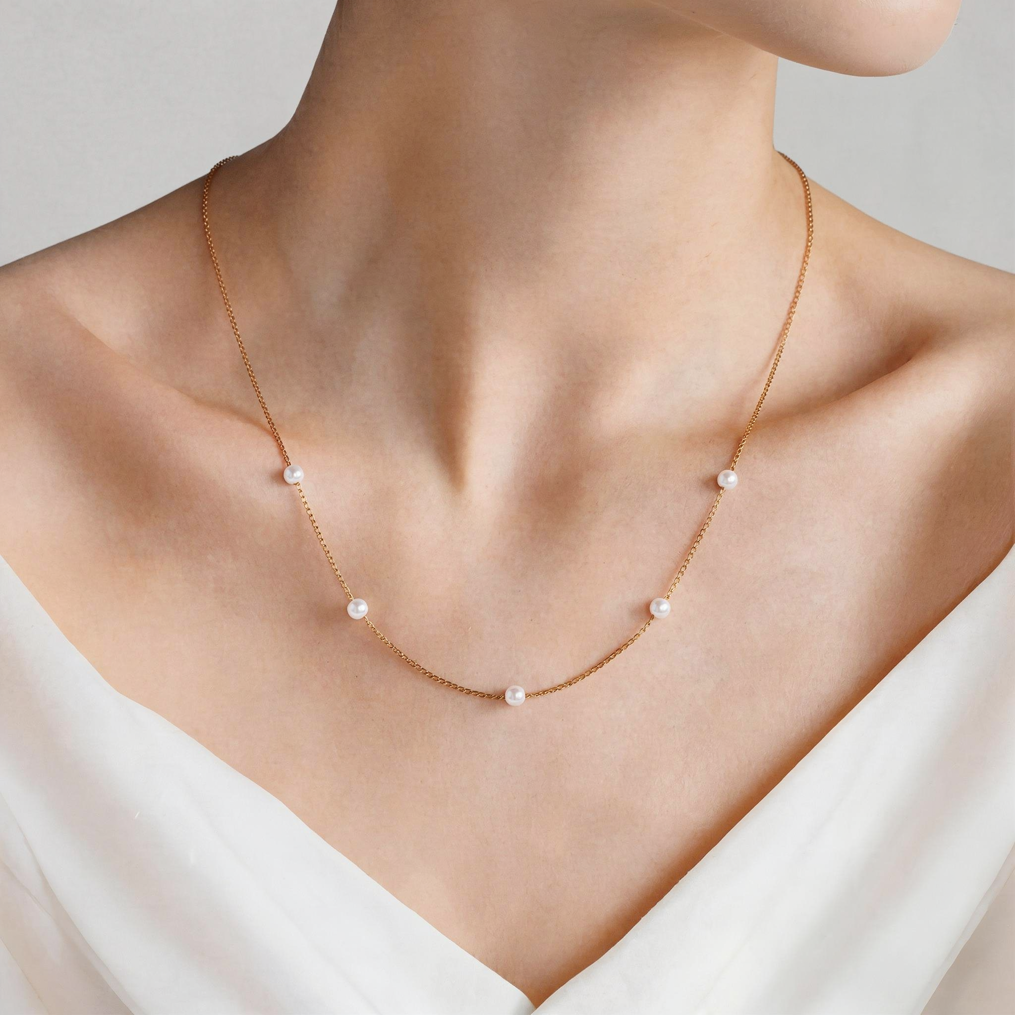 Célamare Halskette: Gold, Perle - 6