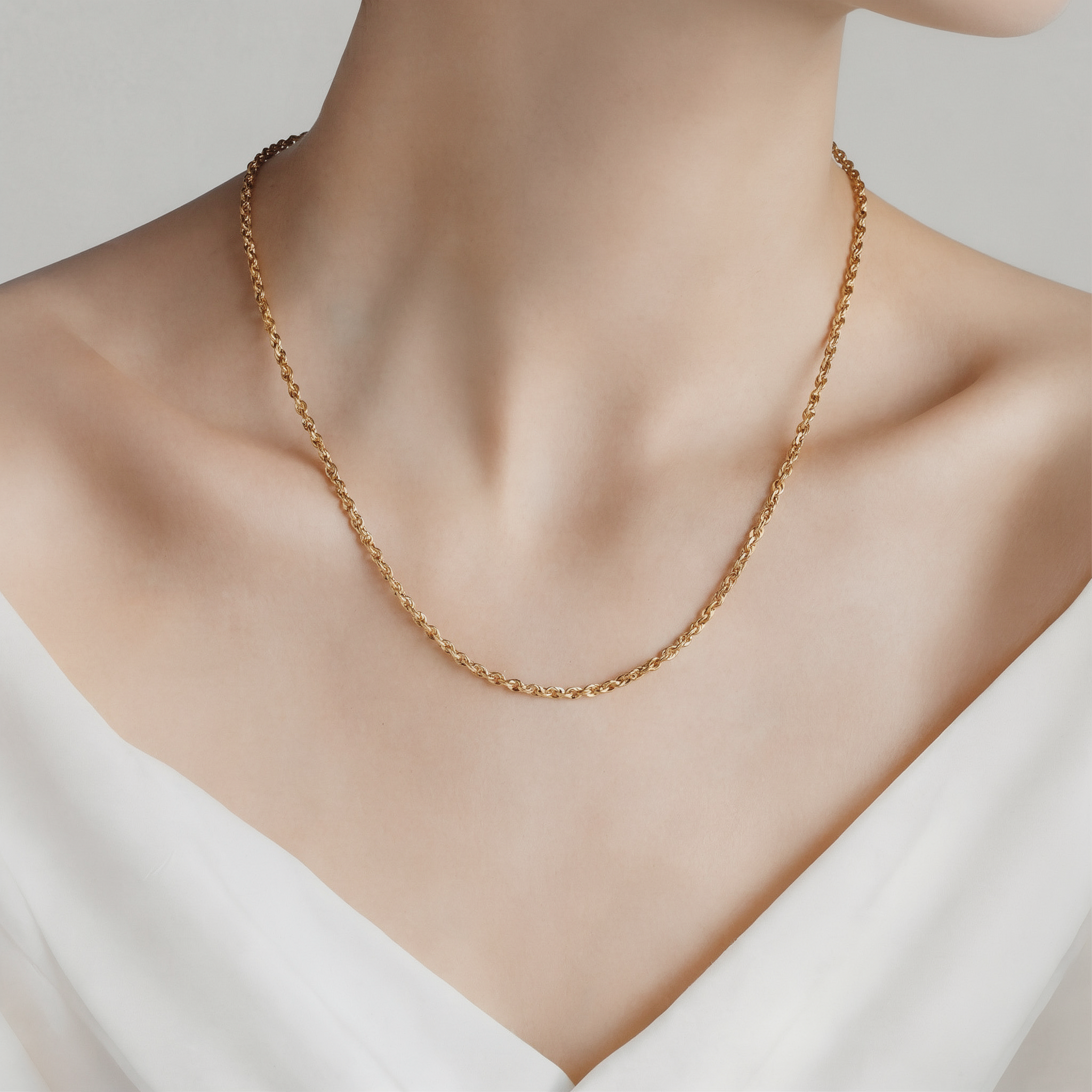 Łańcuszek Savicki 2,4mm: złoty 585, irydia - 5