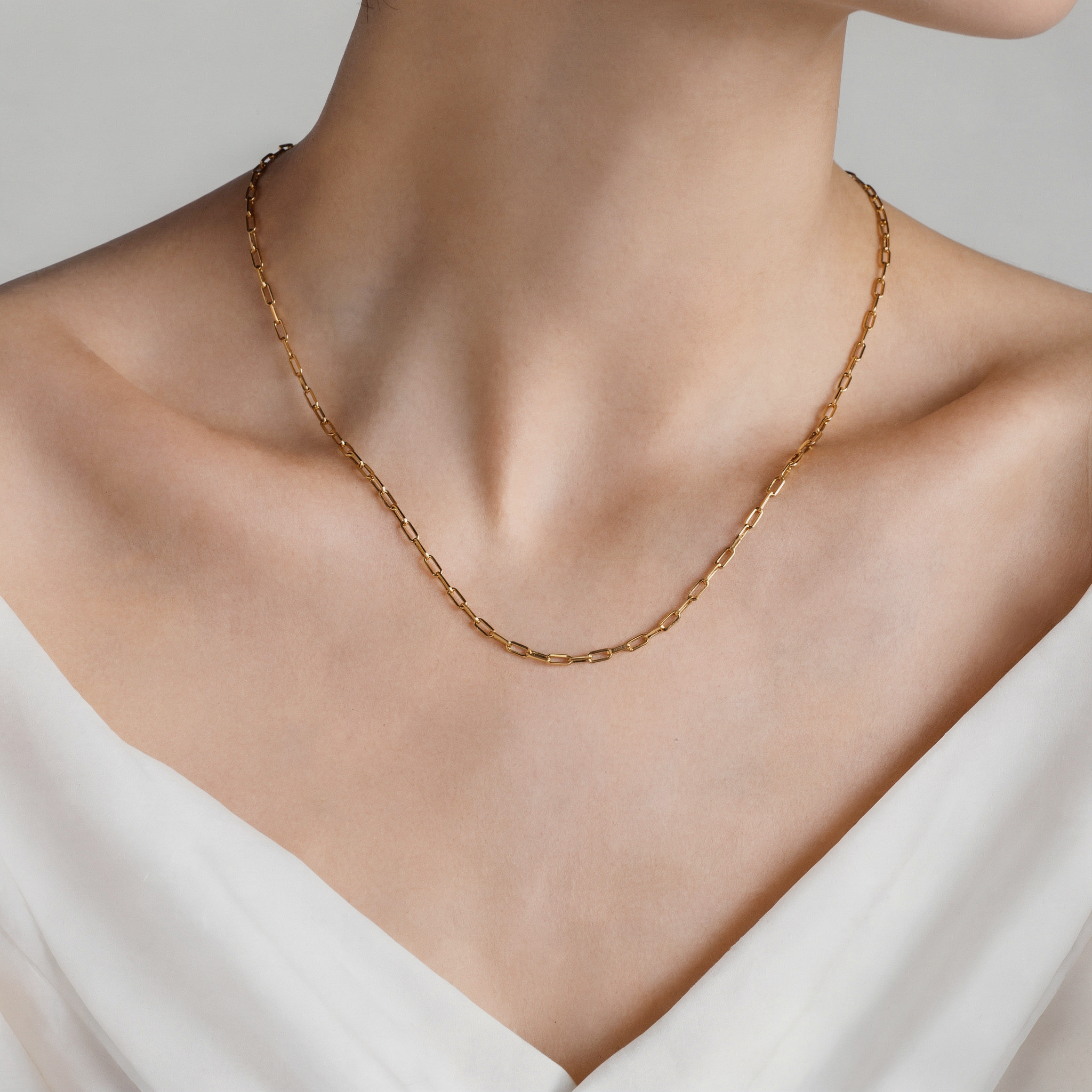 Kette Savicki 2,8 mm: Gold 585, "Paper-clip"