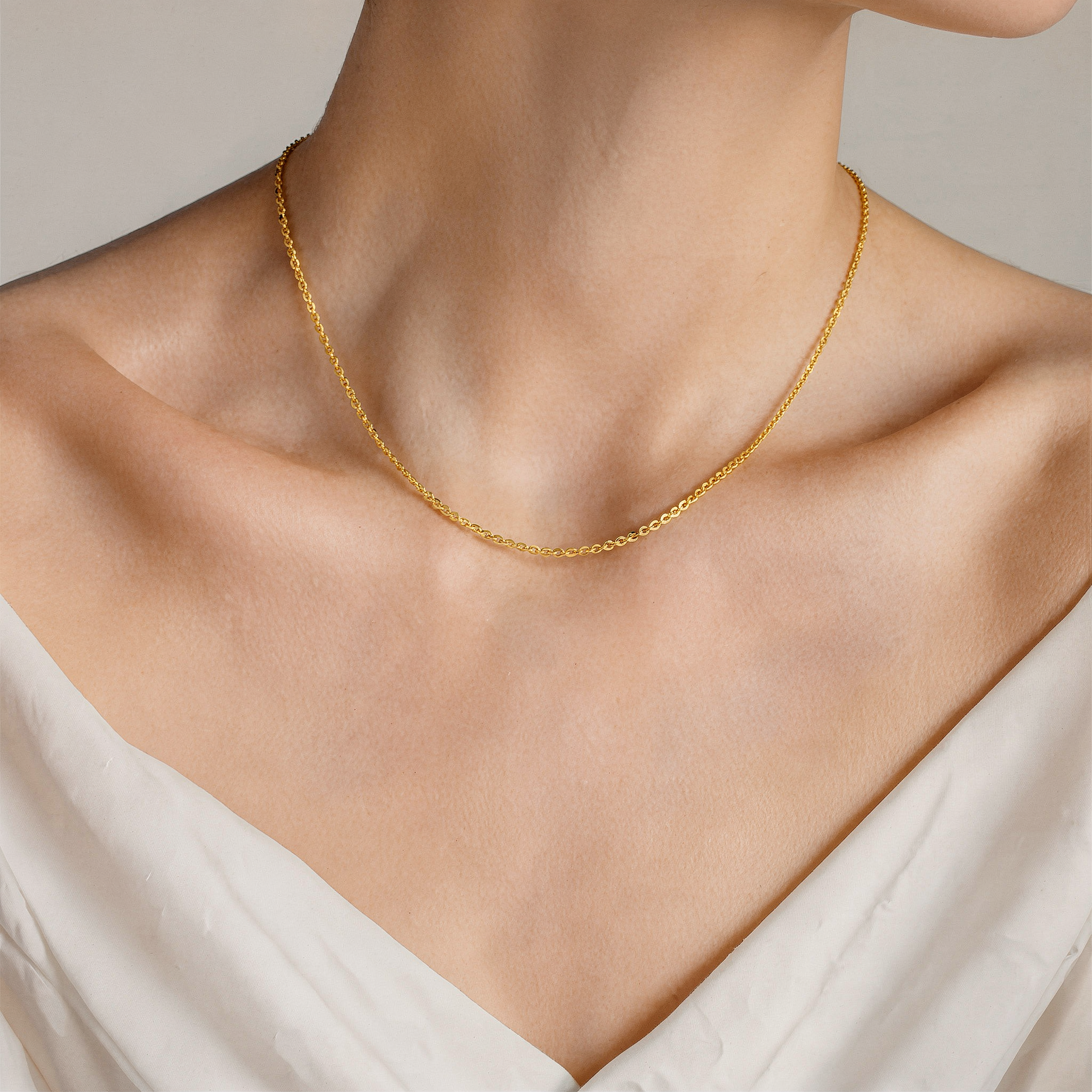 Kette SAVICKI 1 mm: Gold 585, Rolo-Kette