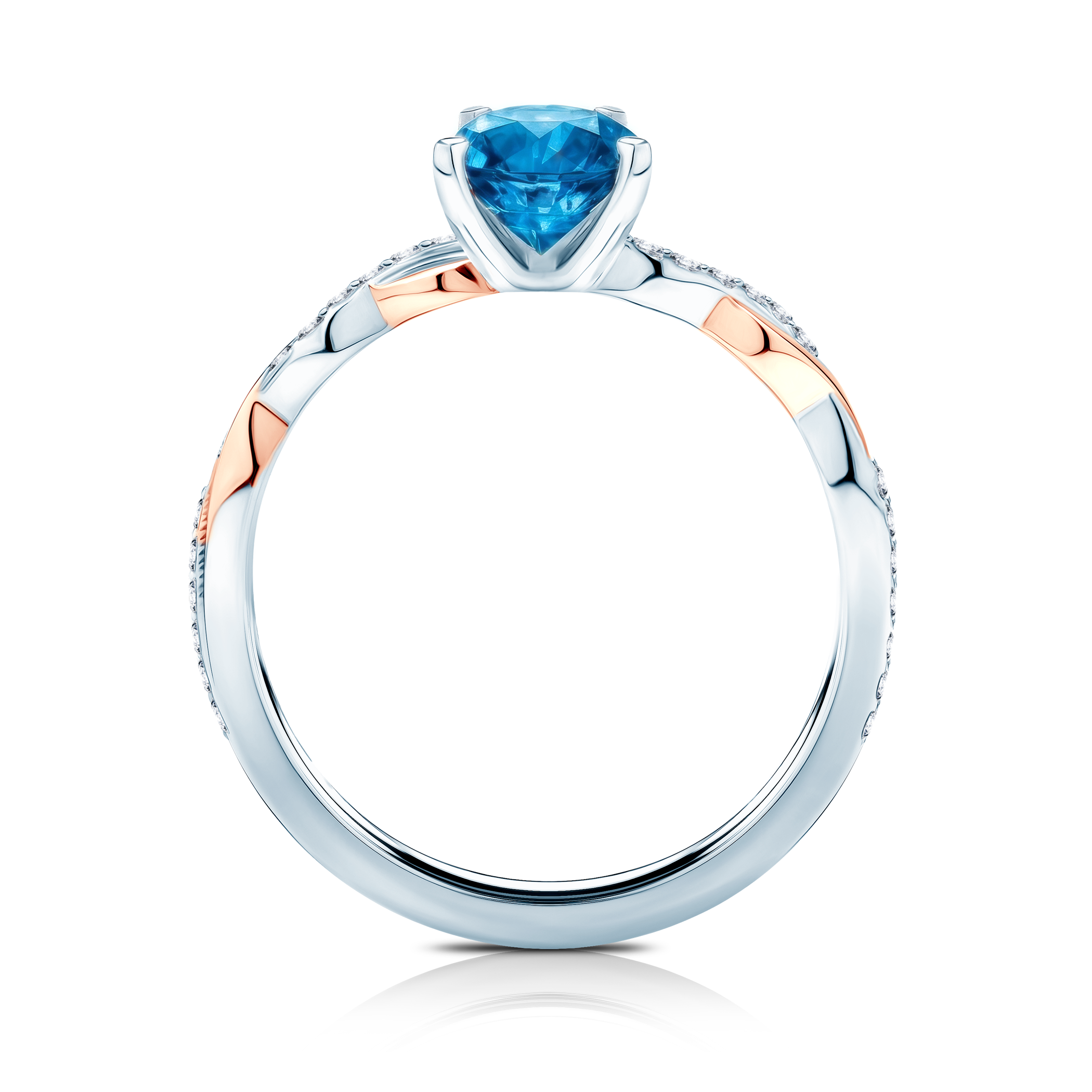 Verlobungsring SAVICKI: Zweifarbiges Gold, Topas - 3