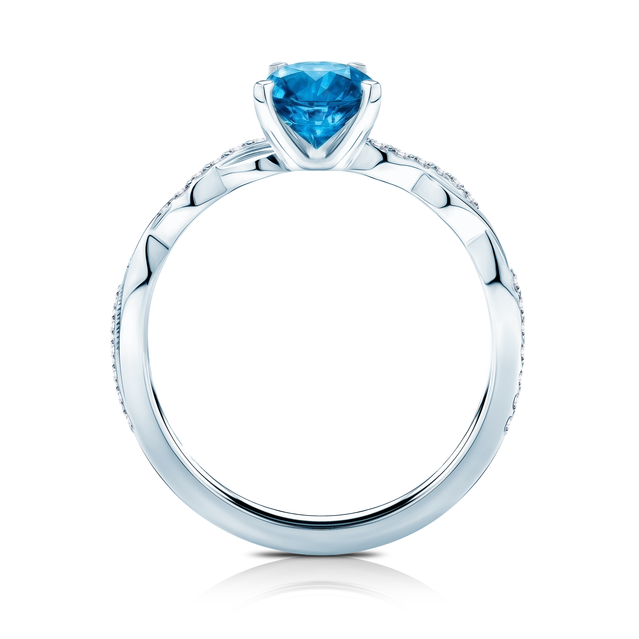 Verlobungsring SAVICKI: Weißgold, Topas - 3