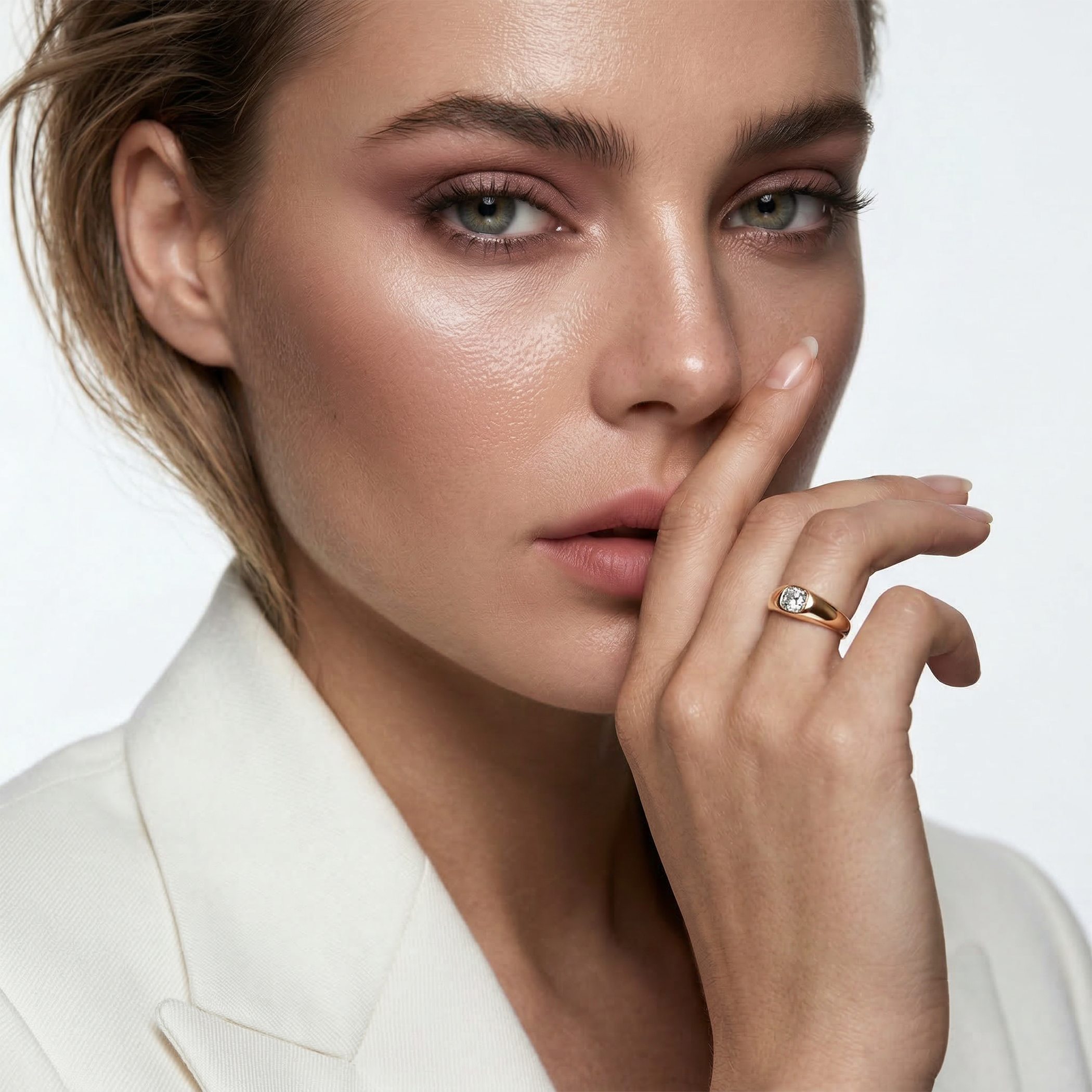 Sygnet Savicki: złoty, diament laboratoryjny - 5