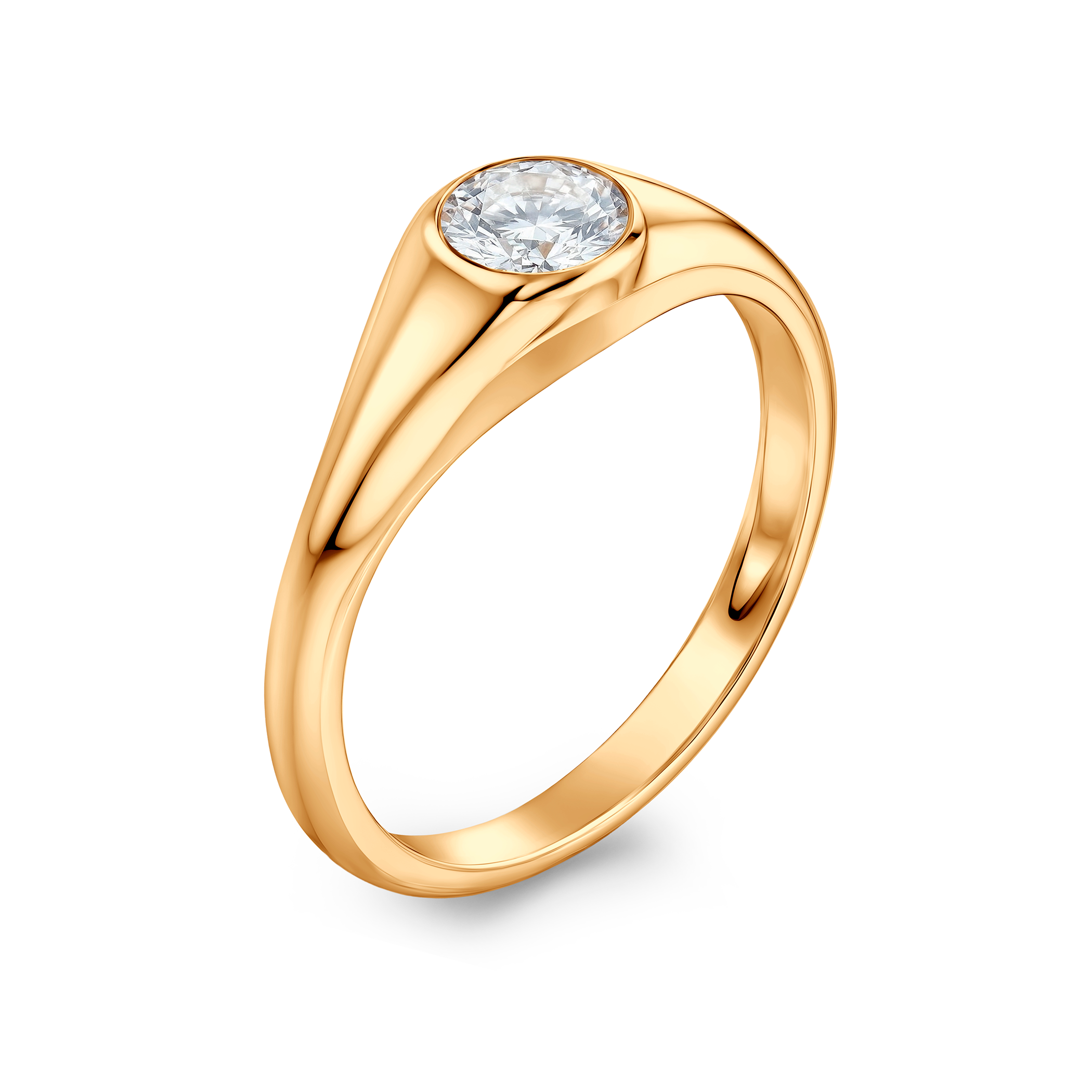 Sygnet Savicki: złoty, diament laboratoryjny - 3