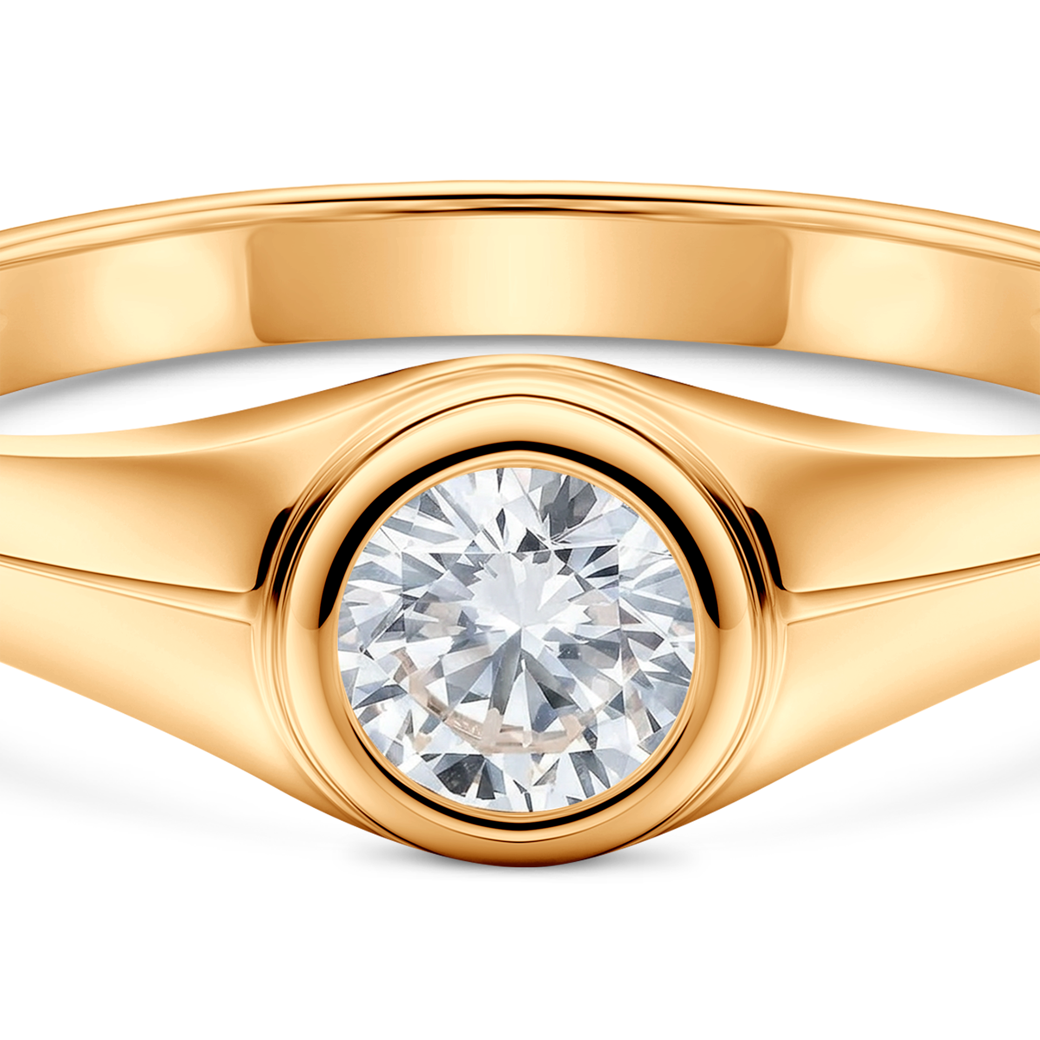 Sygnet Savicki: złoty, diament laboratoryjny - 4