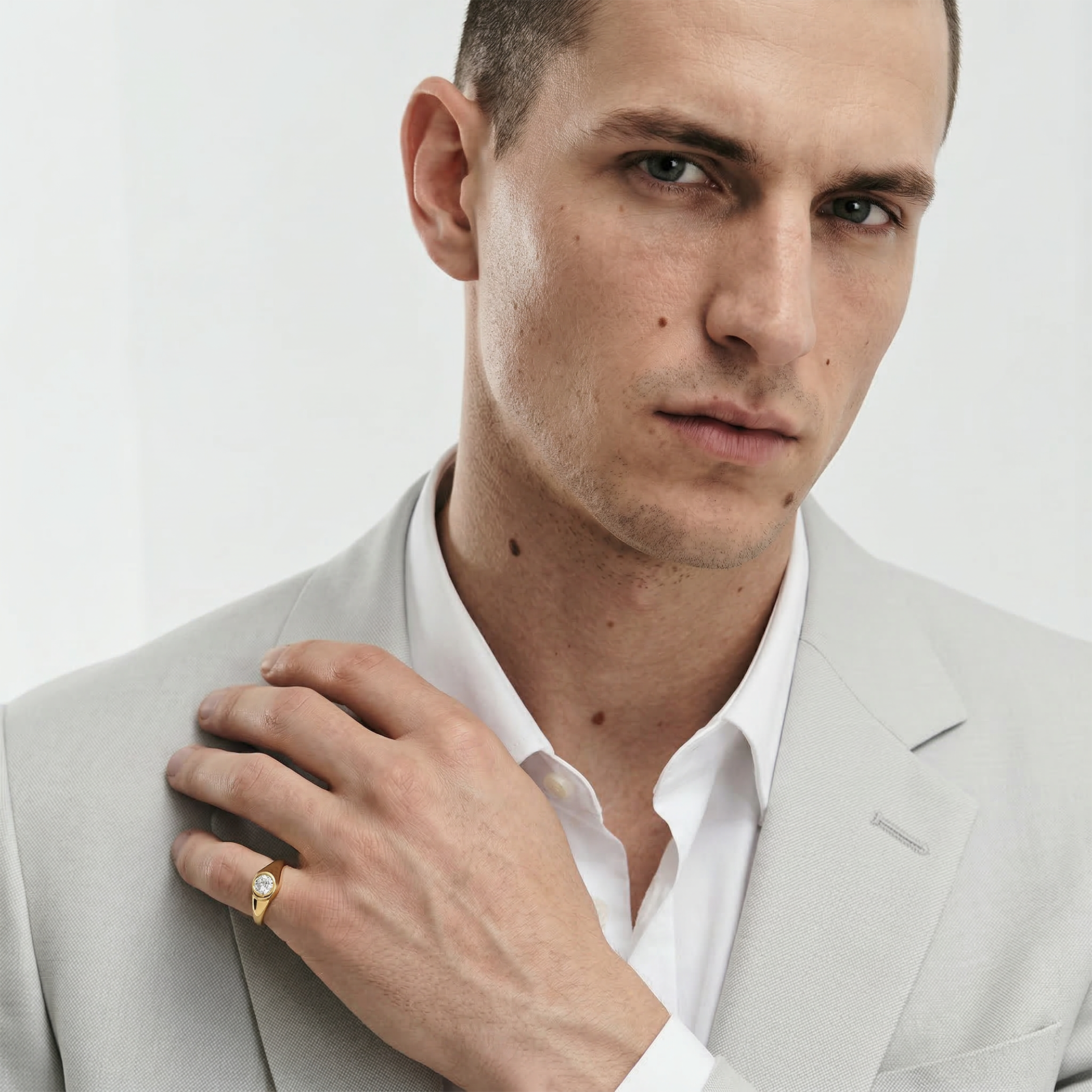 Sygnet Savicki: złoty, diament laboratoryjny - 6