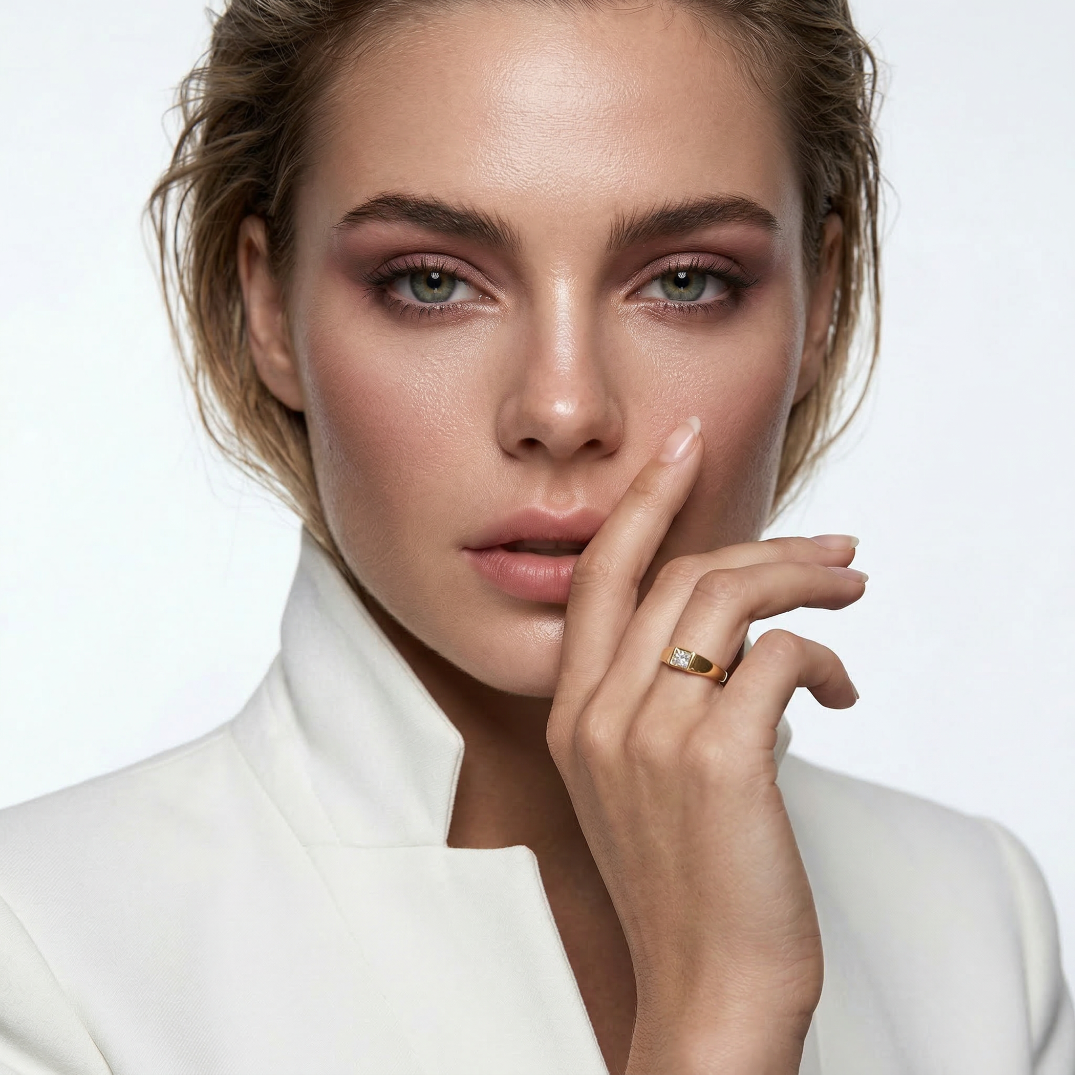 Sygnet Savicki: złoty, diament laboratoryjny - 5