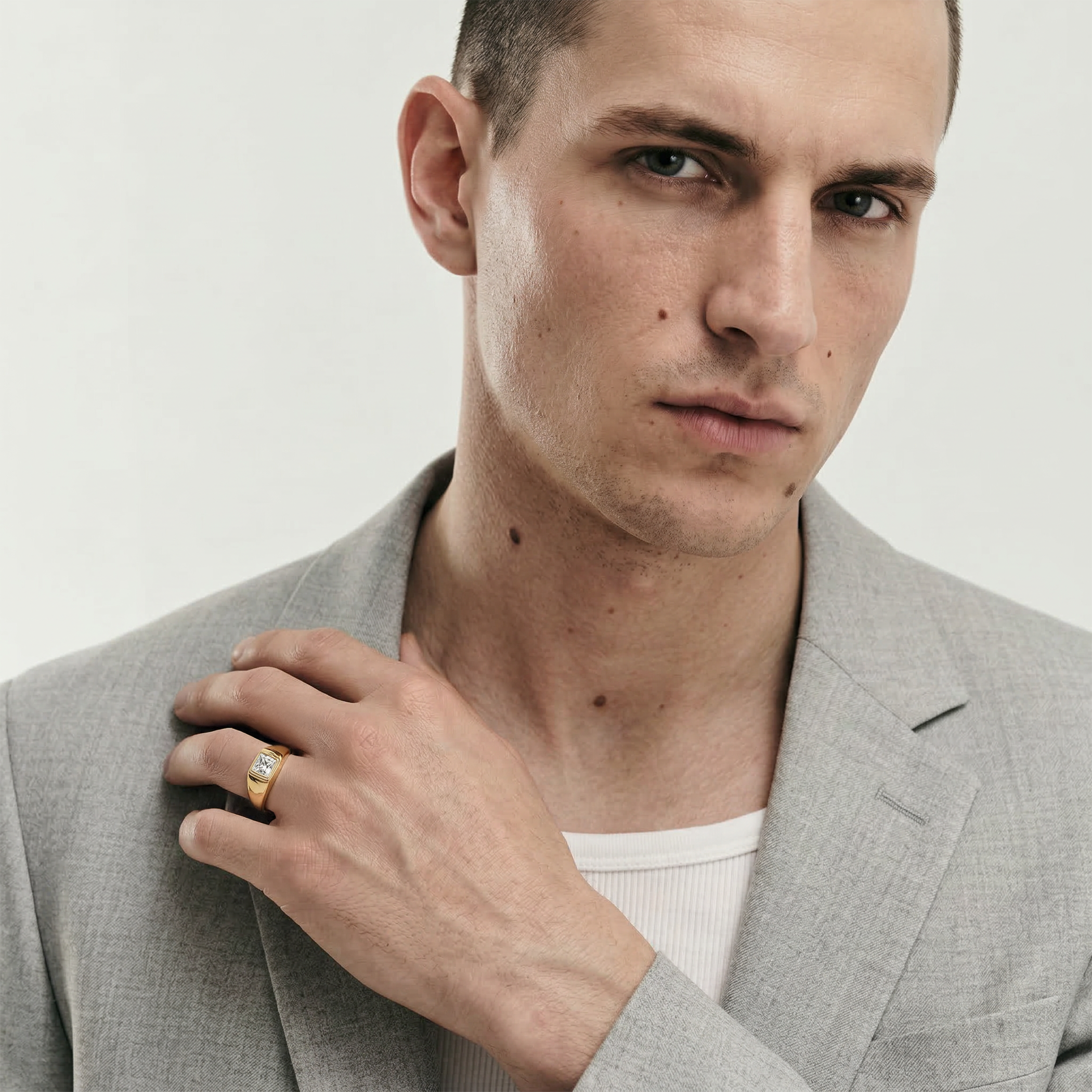 Sygnet Savicki: złoty, diament laboratoryjny - 6