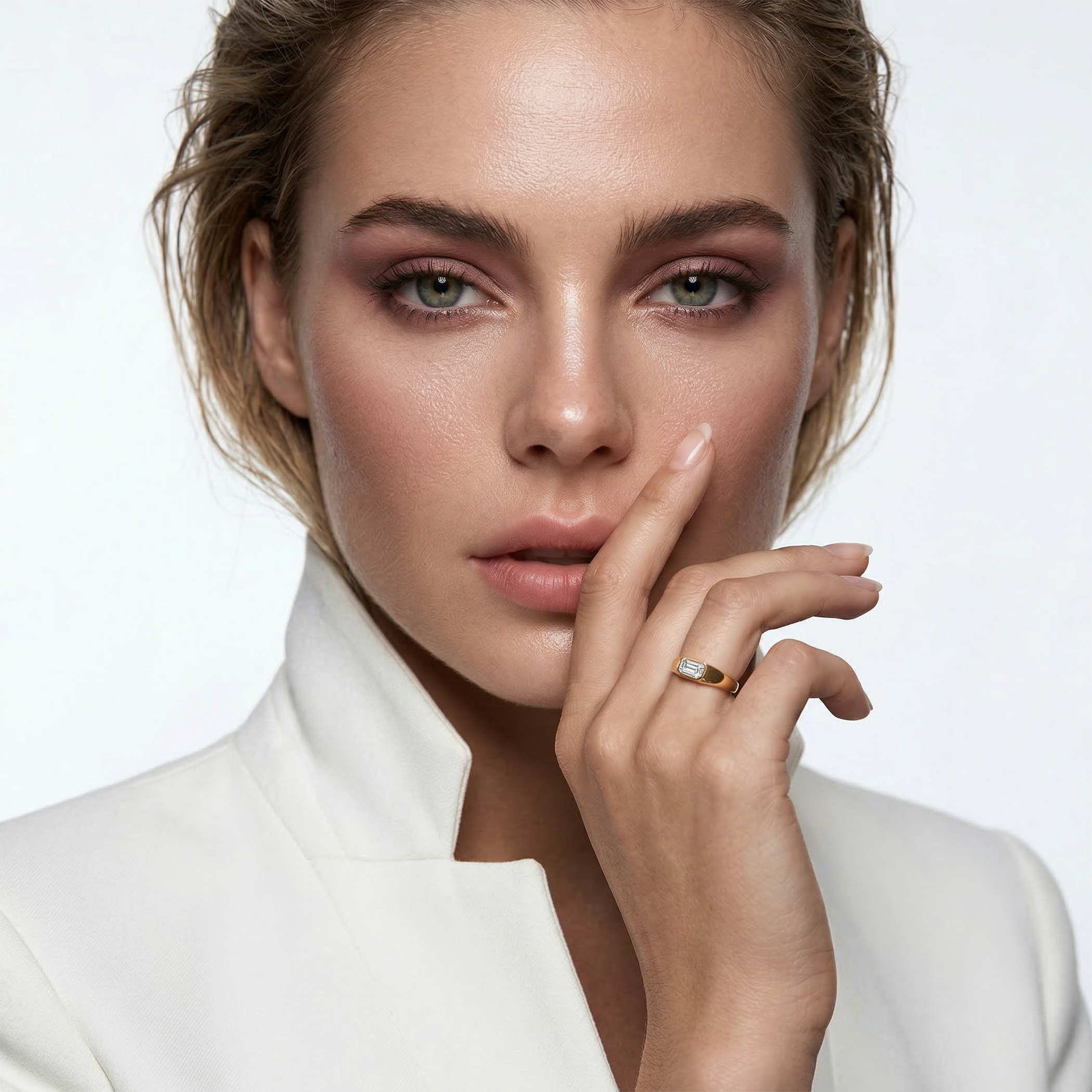 Sygnet Savicki: złoty, diament laboratoryjny - 5