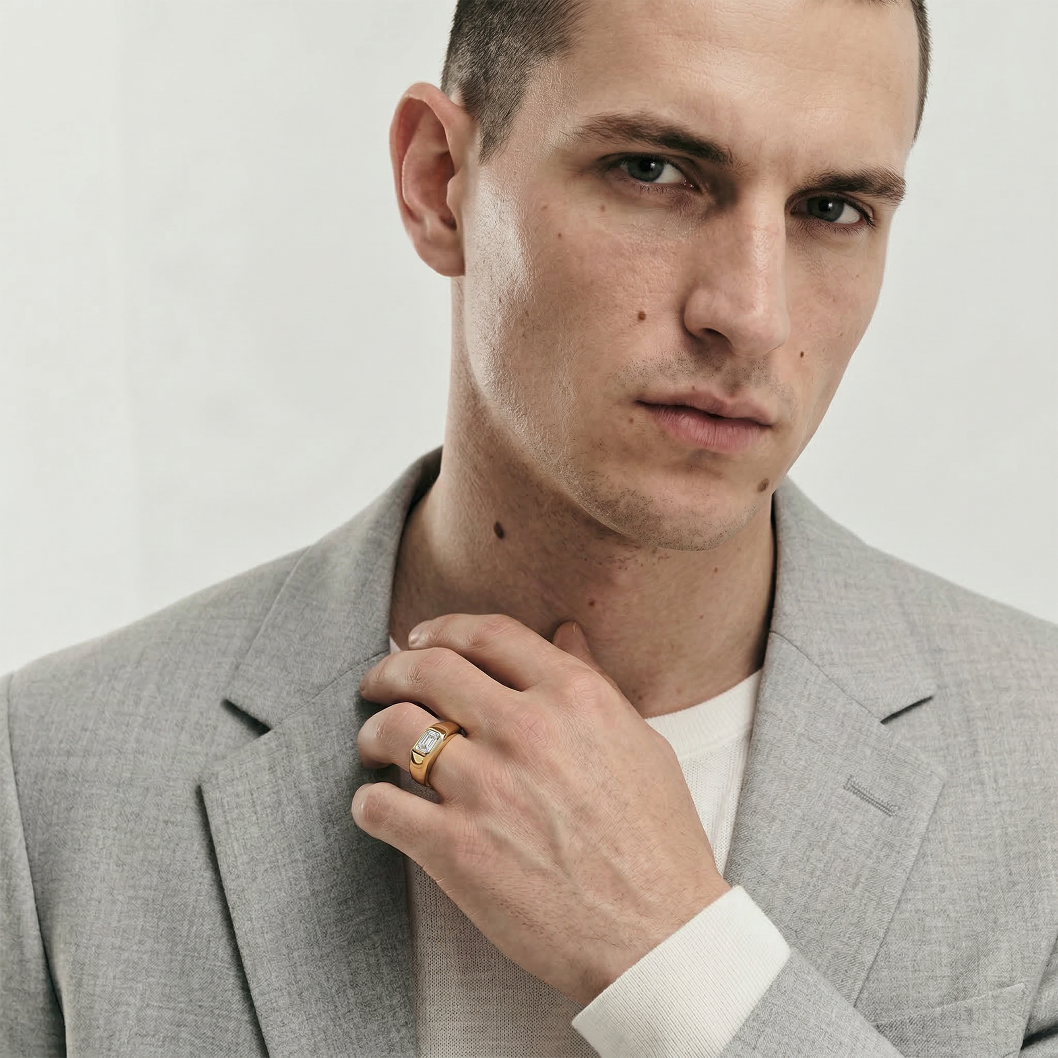 Sygnet Savicki: złoty, diament laboratoryjny - 6