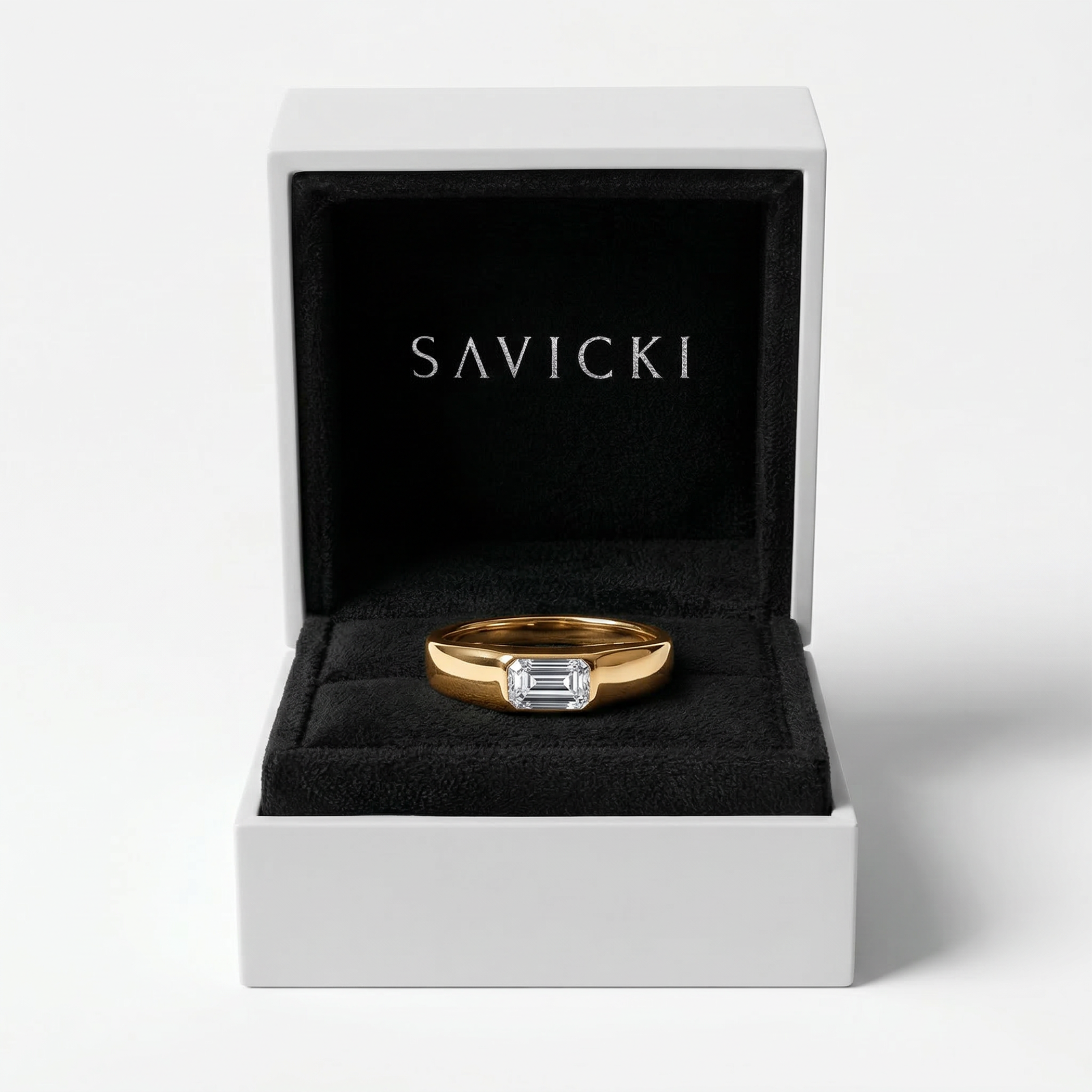 Sygnet Savicki: złoty, diament laboratoryjny - 7