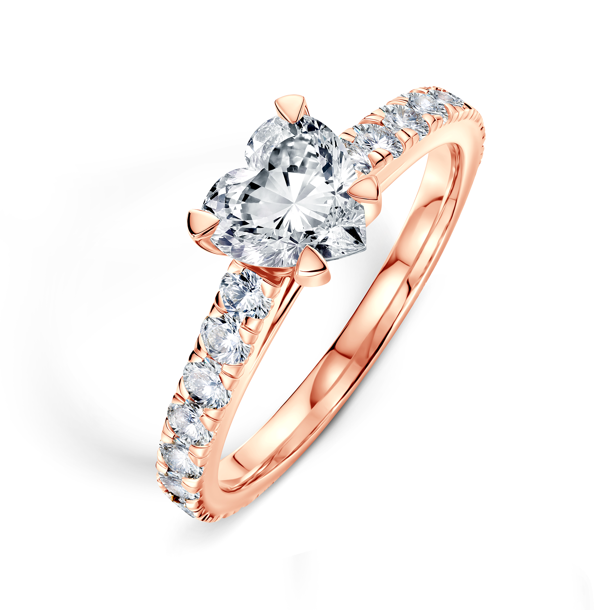 Pierścionek zaręczynowy Share Your Love: różowe złoto, diament w szlifie serce - 4