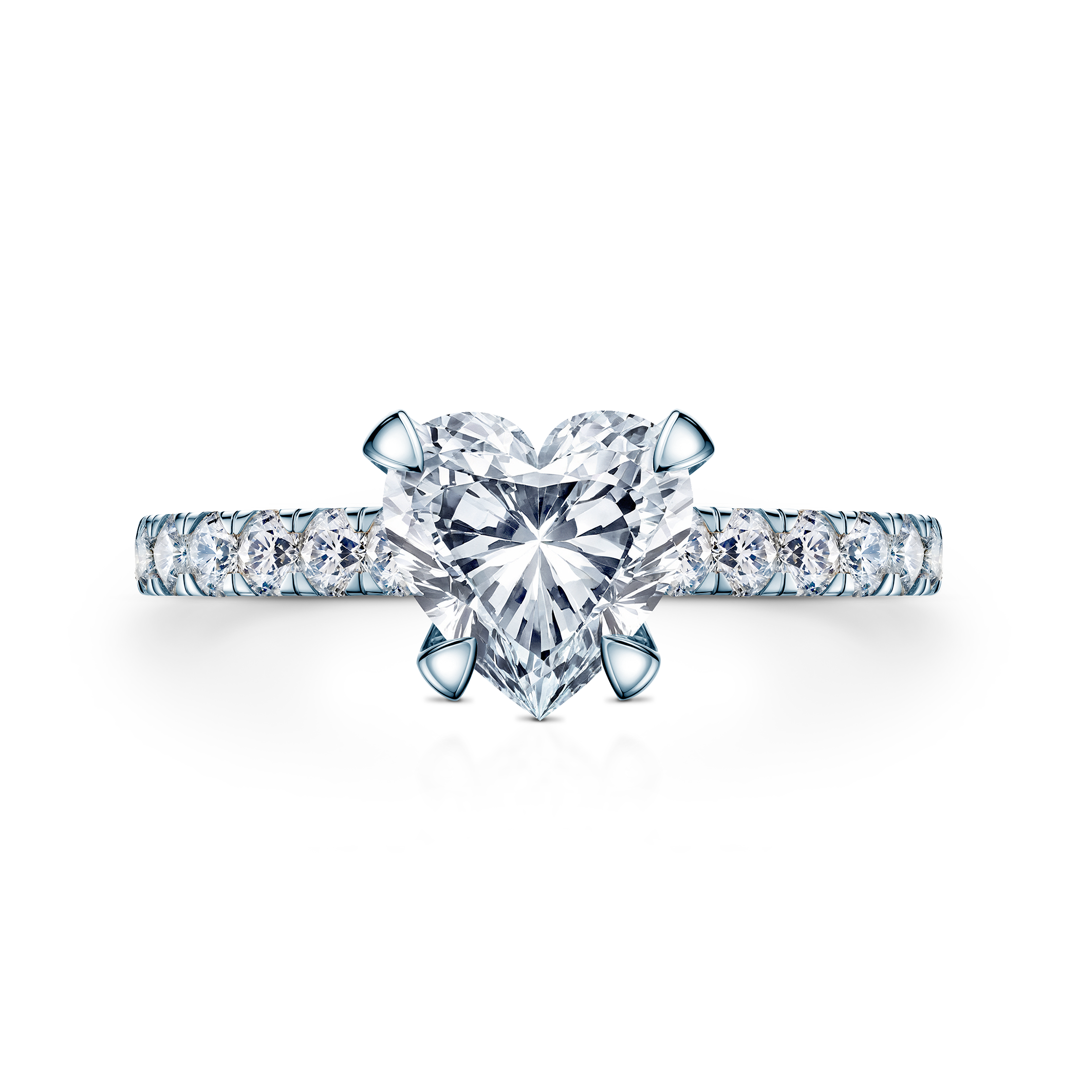 Pierścionek zaręczynowy Share Your Love: białe złoto, diament w szlifie serce - 5