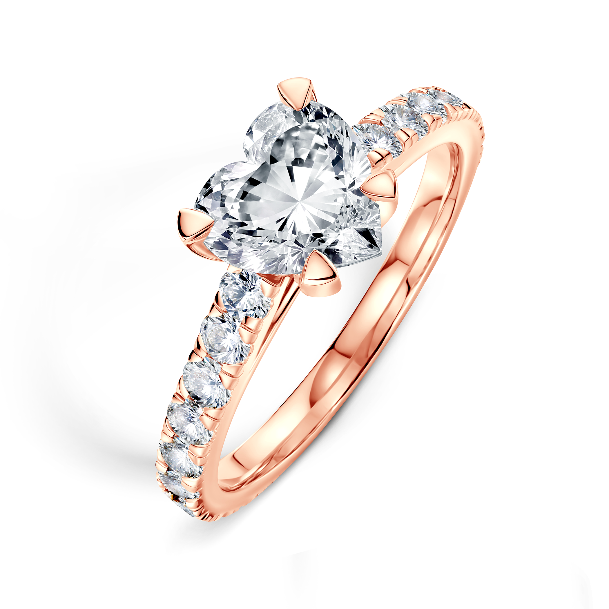 Pierścionek zaręczynowy Share Your Love: różowe złoto, diament w szlifie serce - 4