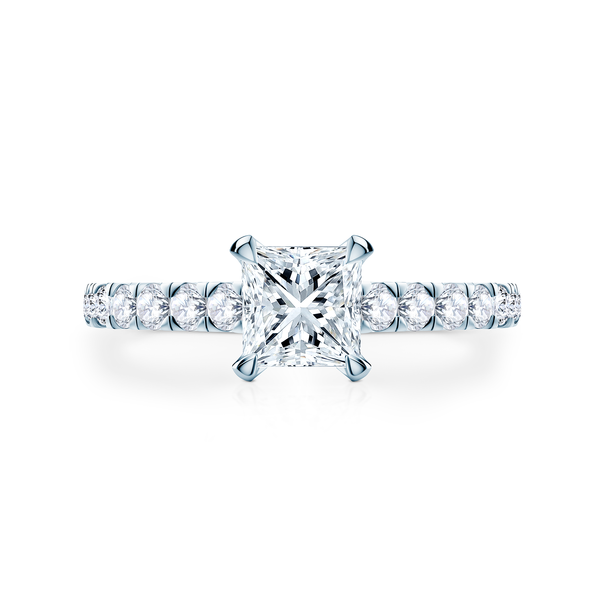 Pierścionek zaręczynowy Share Your Love: białe złoto, diament w szlifie princess - 5