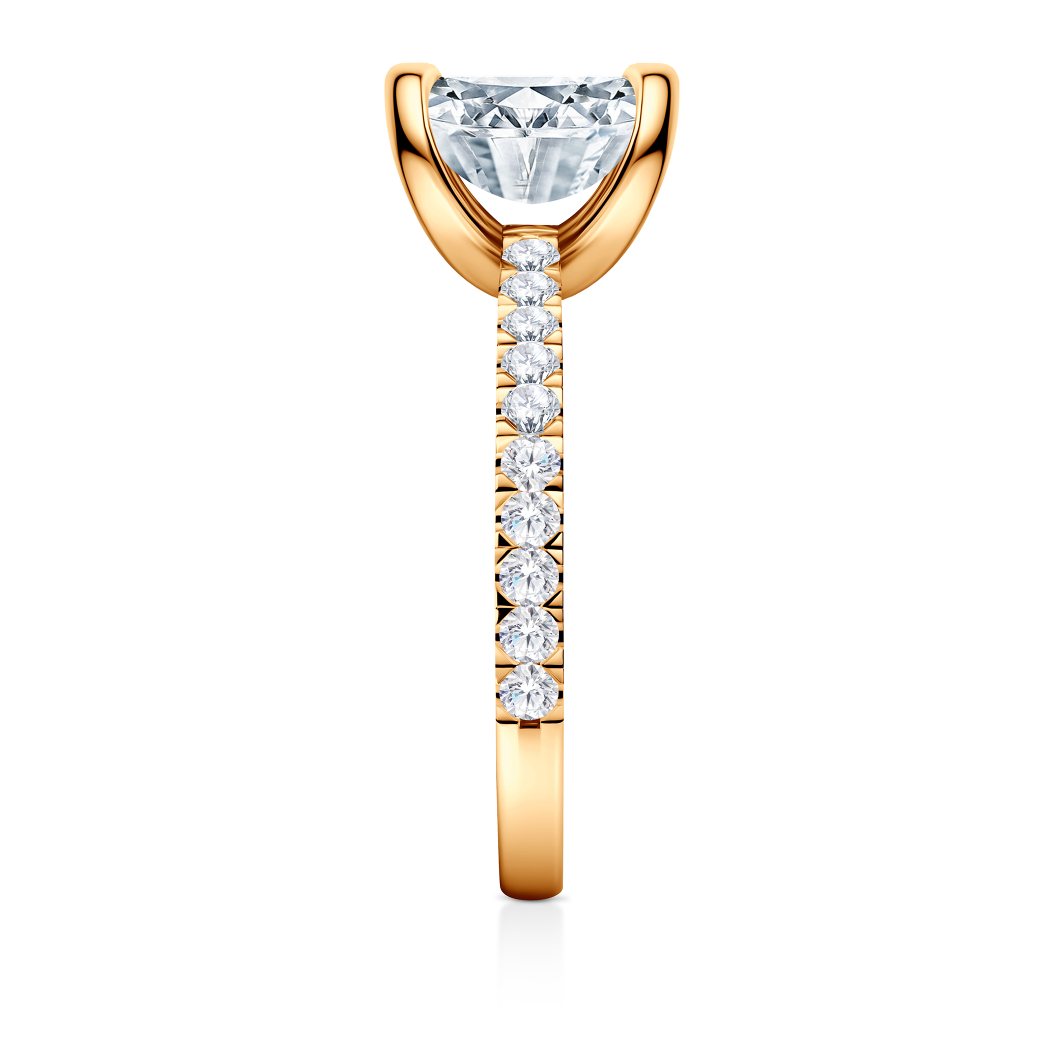 Pierścionek zaręczynowy Share Your Love: złoty, diament w szlifie princess - 6