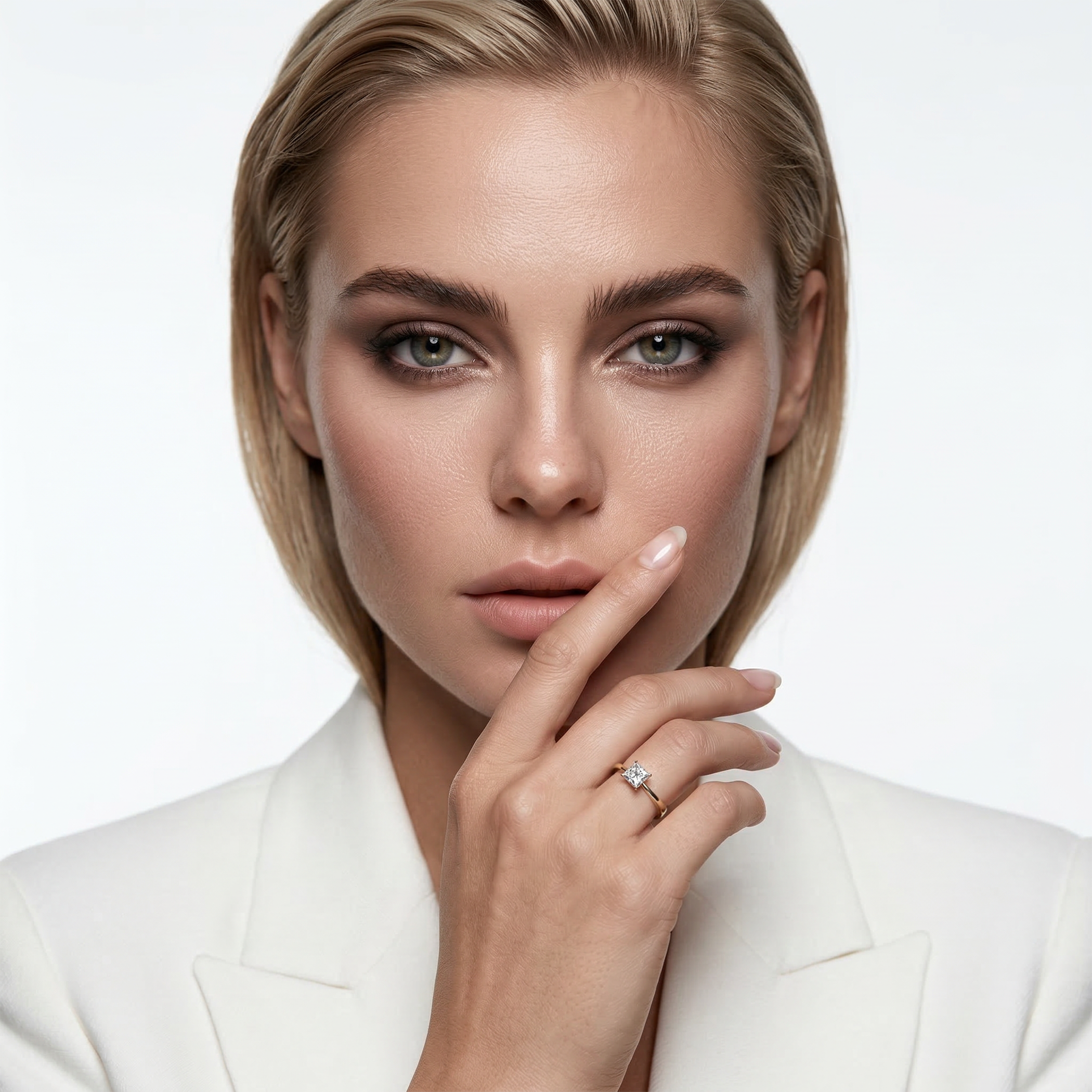 Pierścionek zaręczynowy Savicki: złoty, diament laboratoryjny - 4