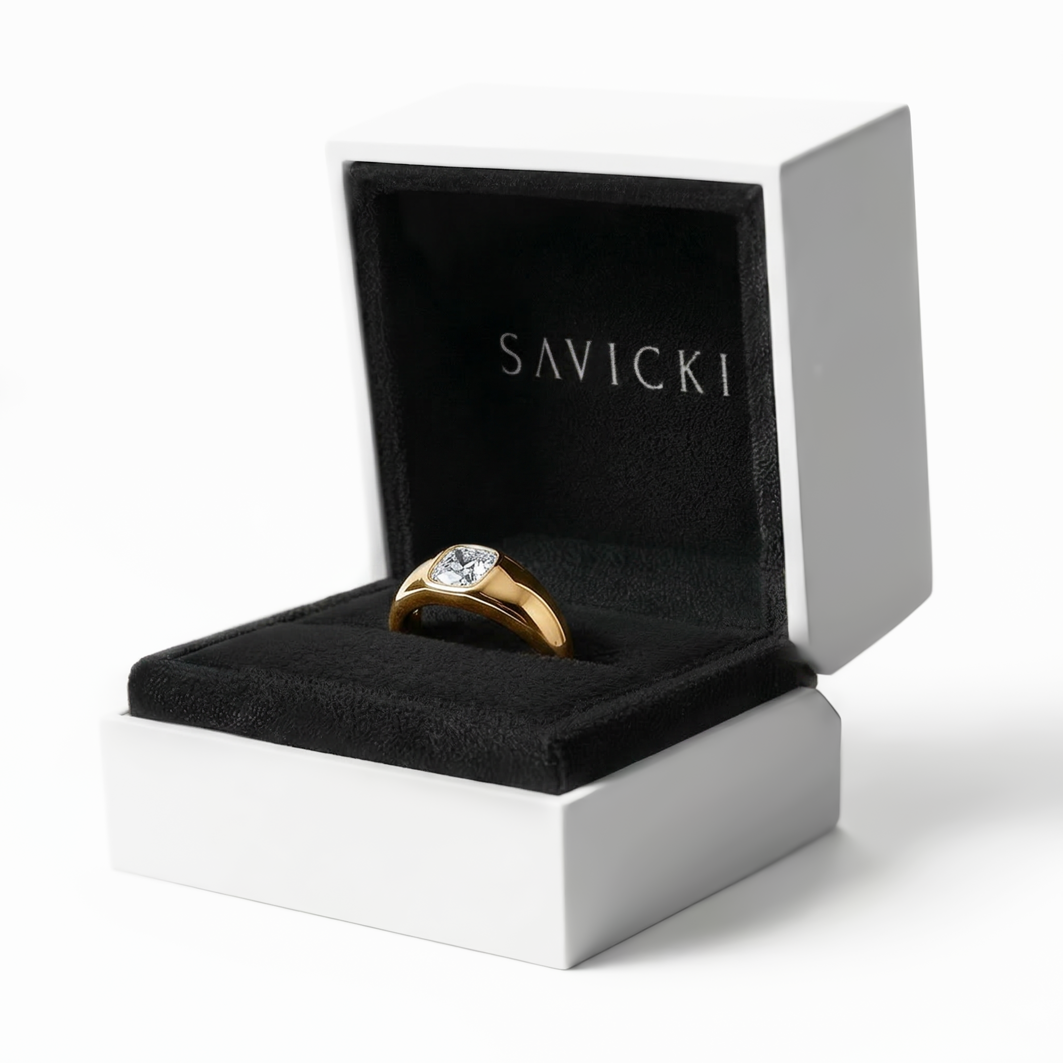 Sygnet Savicki: złoty, diament laboratoryjny - 7