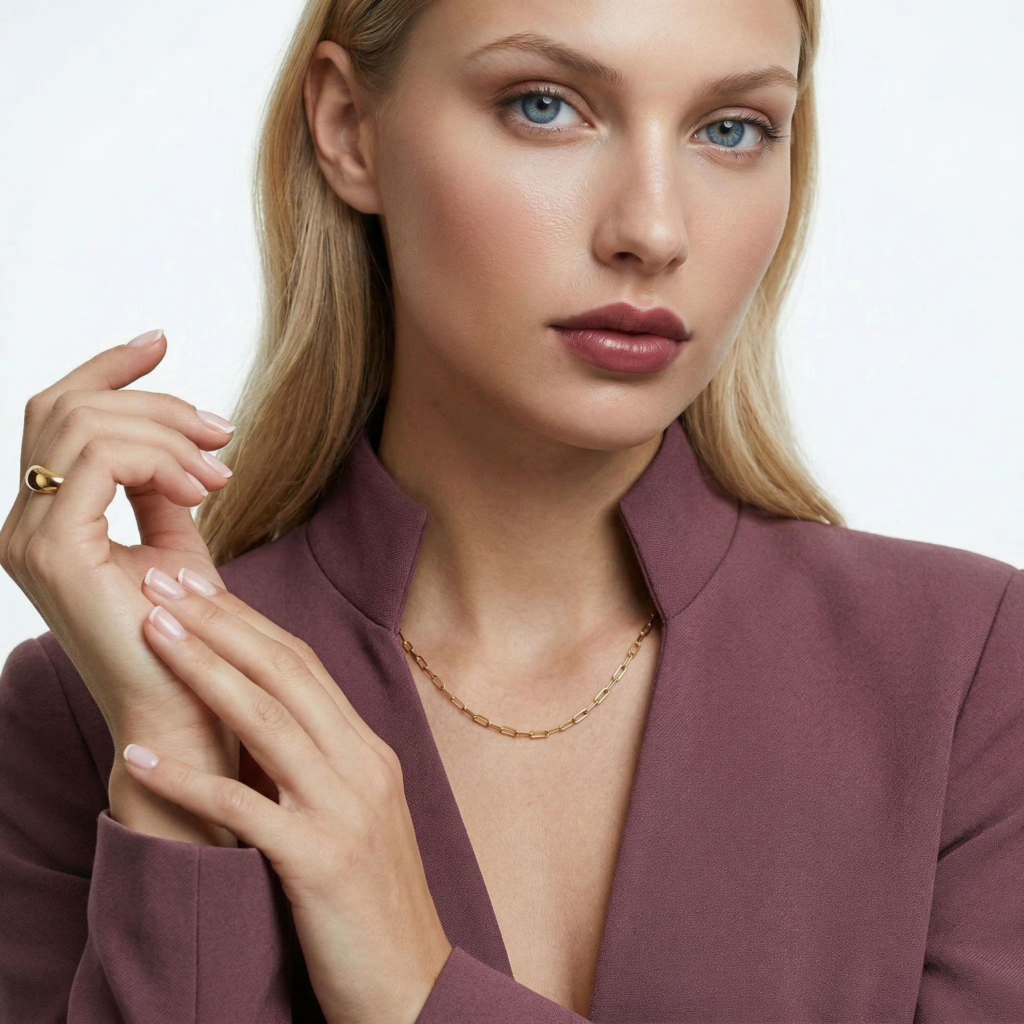 Łańcuszek Savicki 2,8mm: złoty 585, spinacz - 3