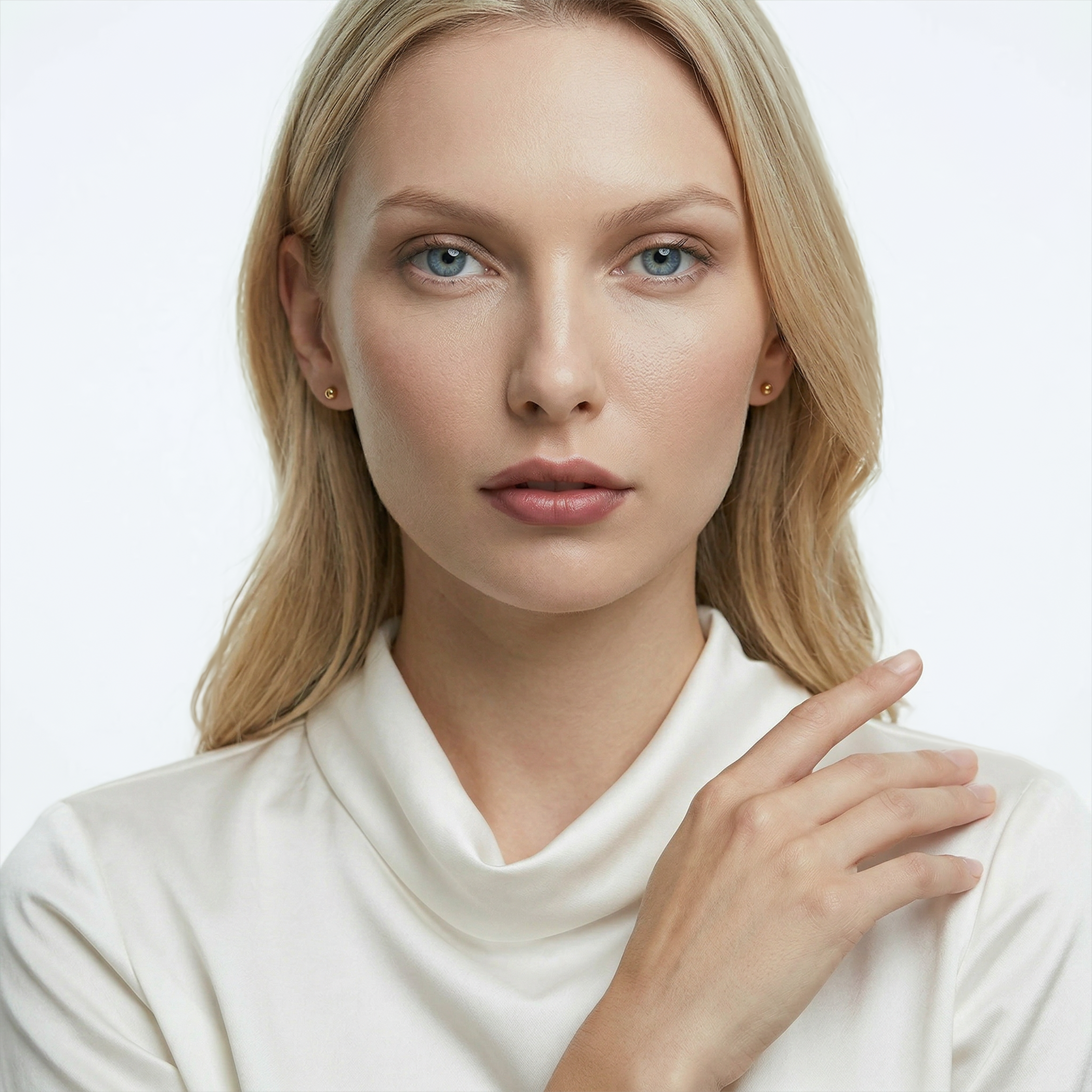 Kolczyki kulki Savicki: Super lekkie złote (585) 7mm - 5