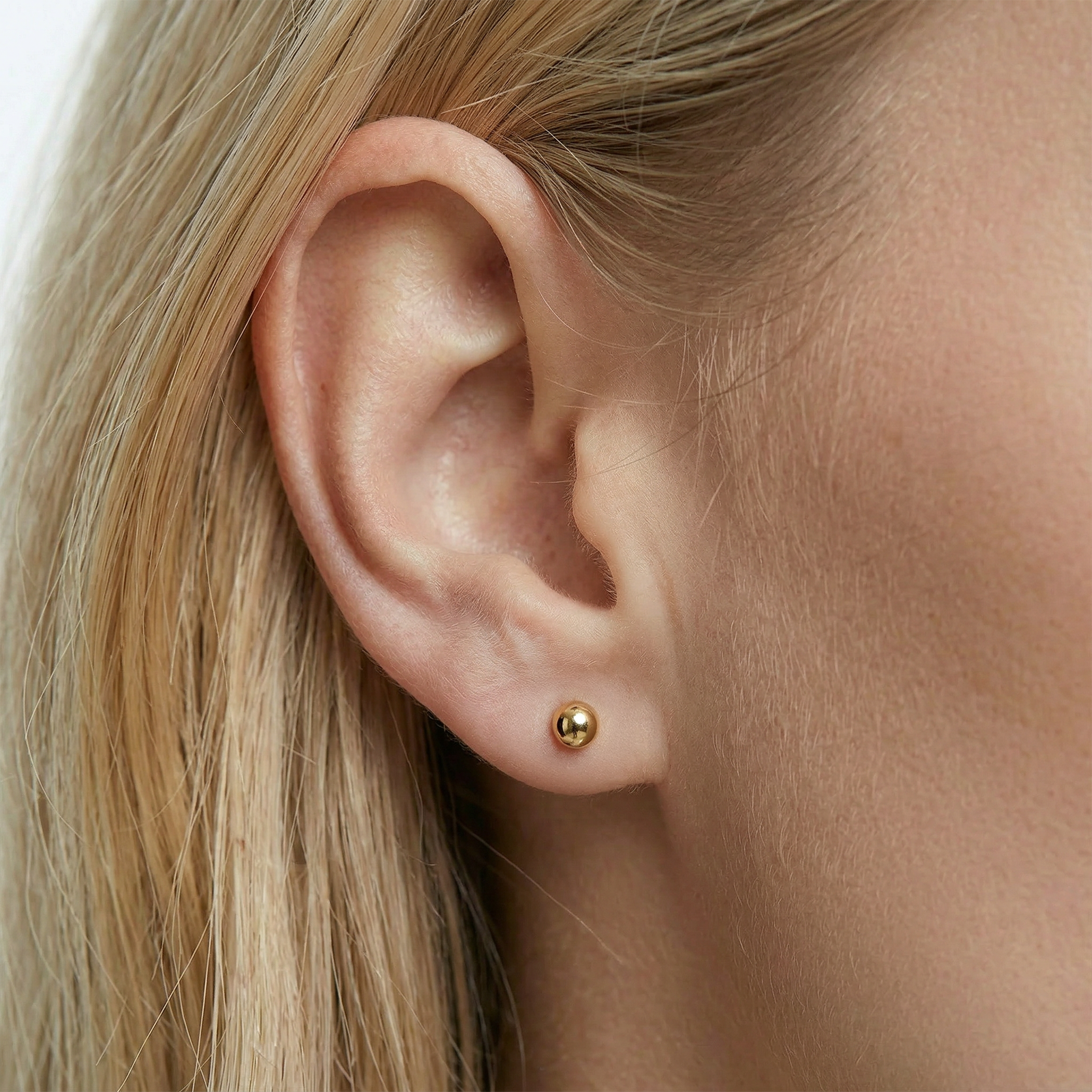 Kolczyki kulki Savicki: Super lekkie złote (585) 7mm - 6