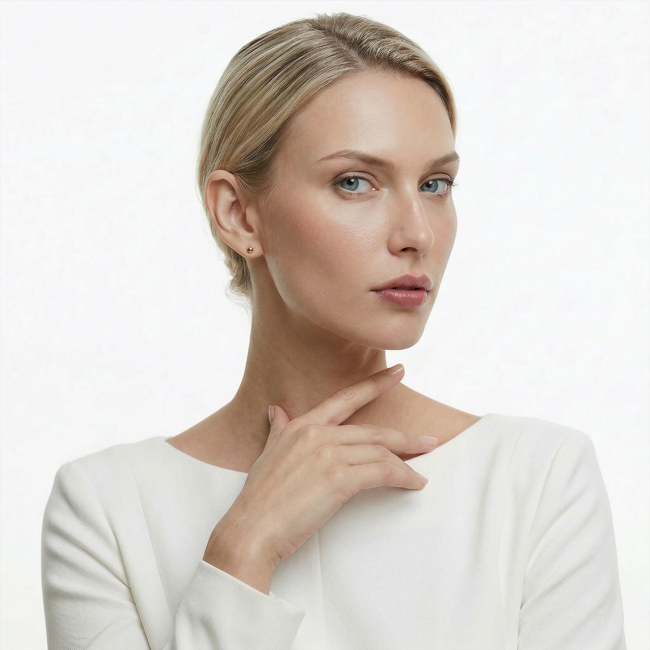 Kolczyki kulki Savicki: Super lekkie złote (585) 6mm - 4