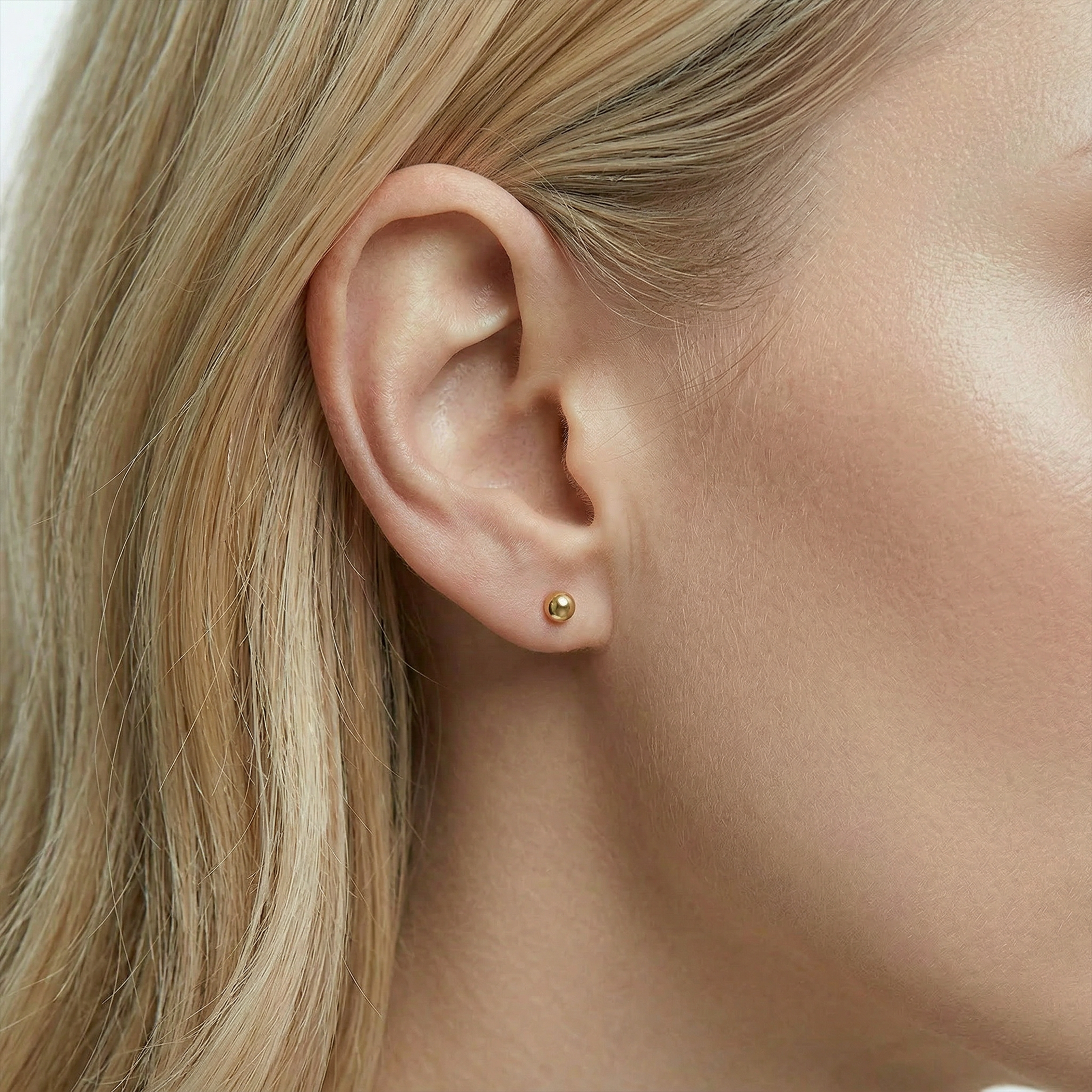 Kolczyki kulki Savicki: Super lekkie złote (585) 6mm - 6