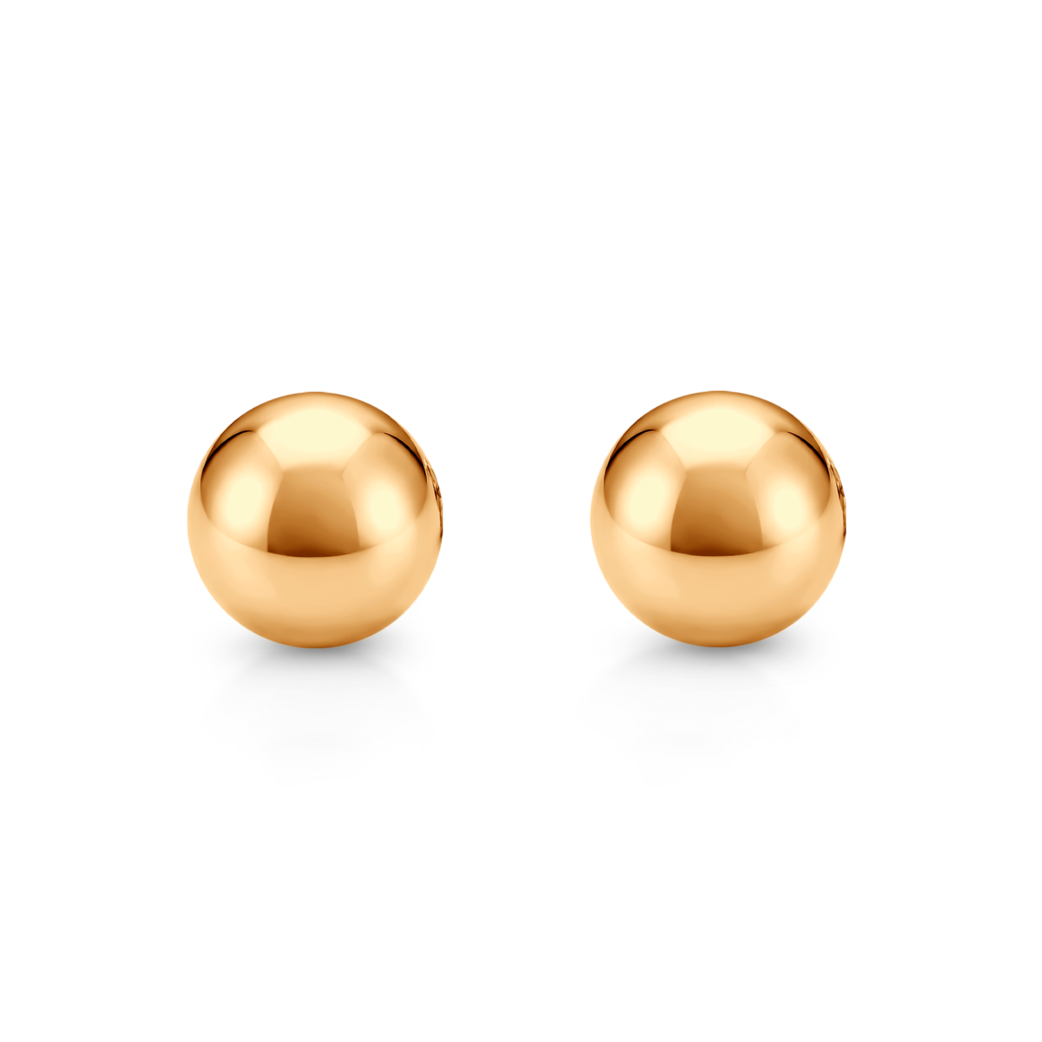 Kolczyki kulki Savicki: Super lekkie złote (585) 5mm