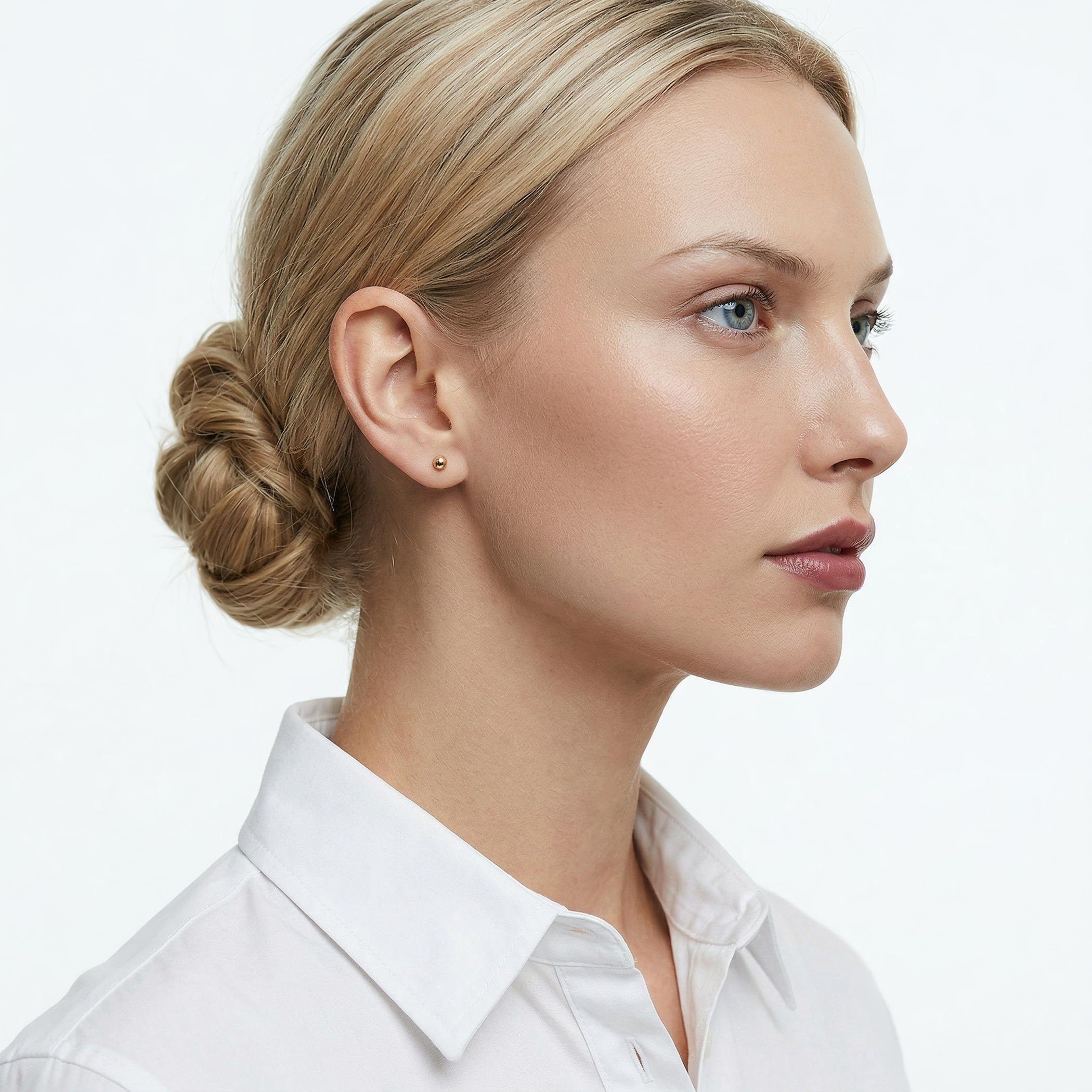 Kolczyki kulki Savicki: Super lekkie złote (585) 5mm - 4