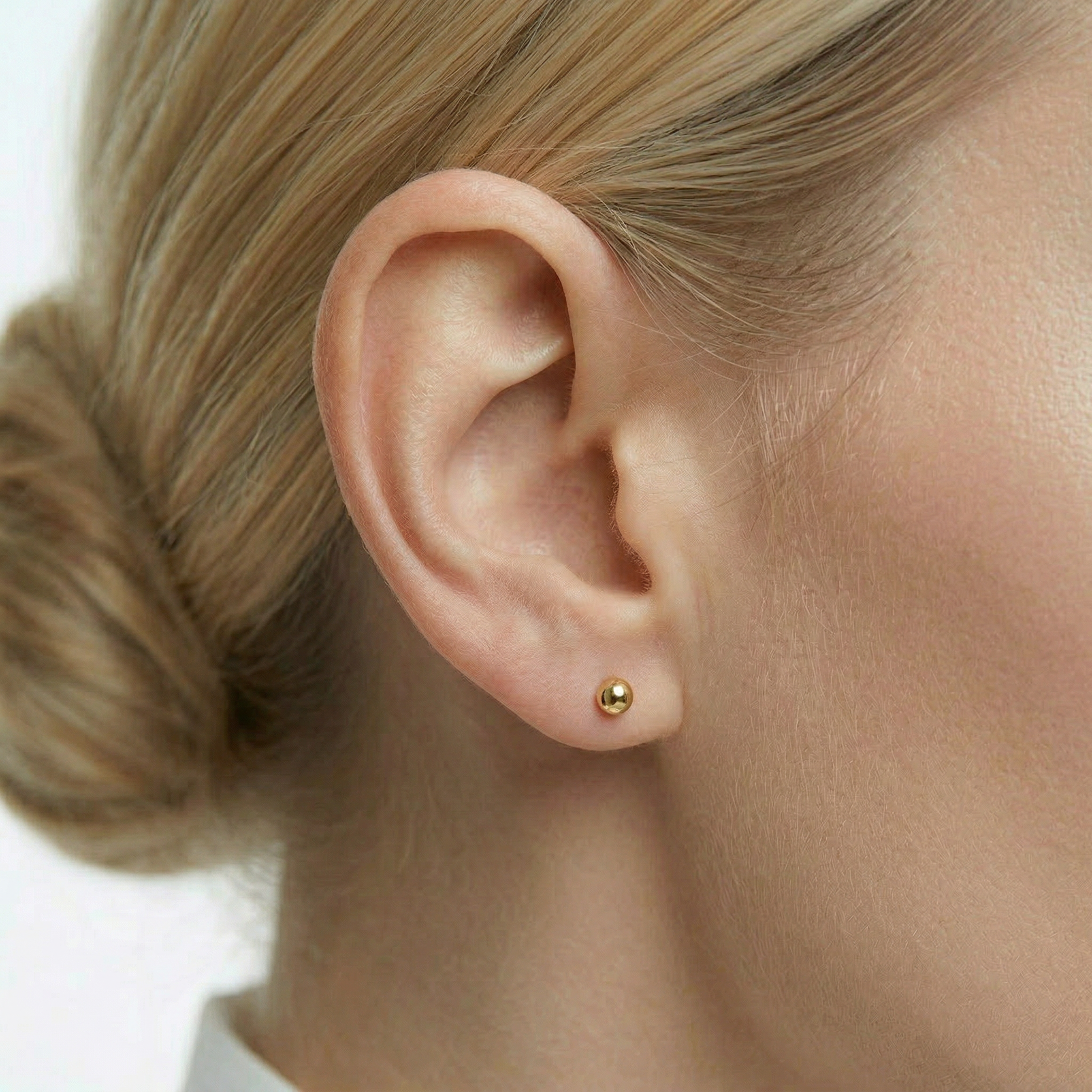 Kolczyki kulki Savicki: Super lekkie złote (585) 5mm - 6