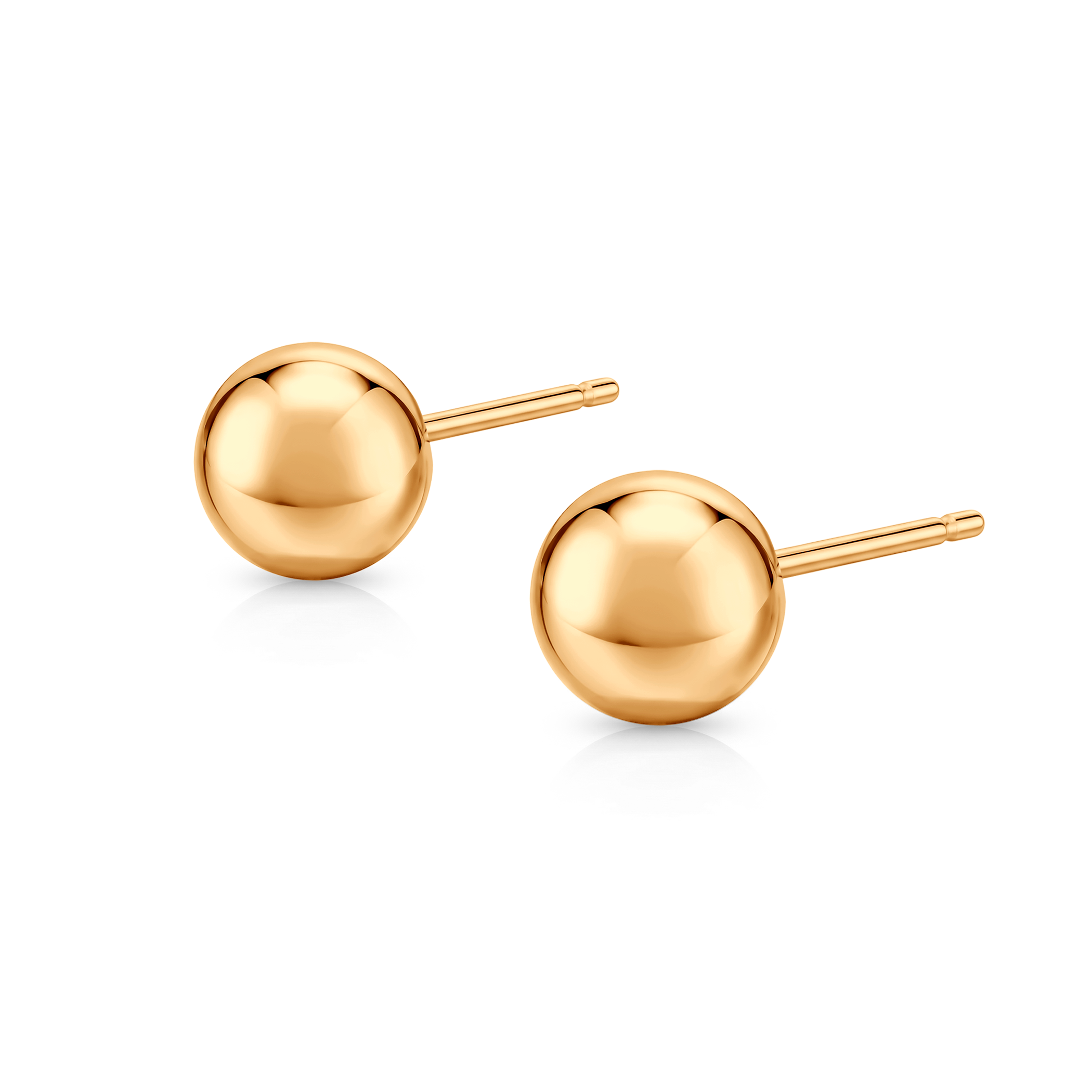 Kolczyki kulki Savicki: Super lekkie złote (585) 4mm - 3