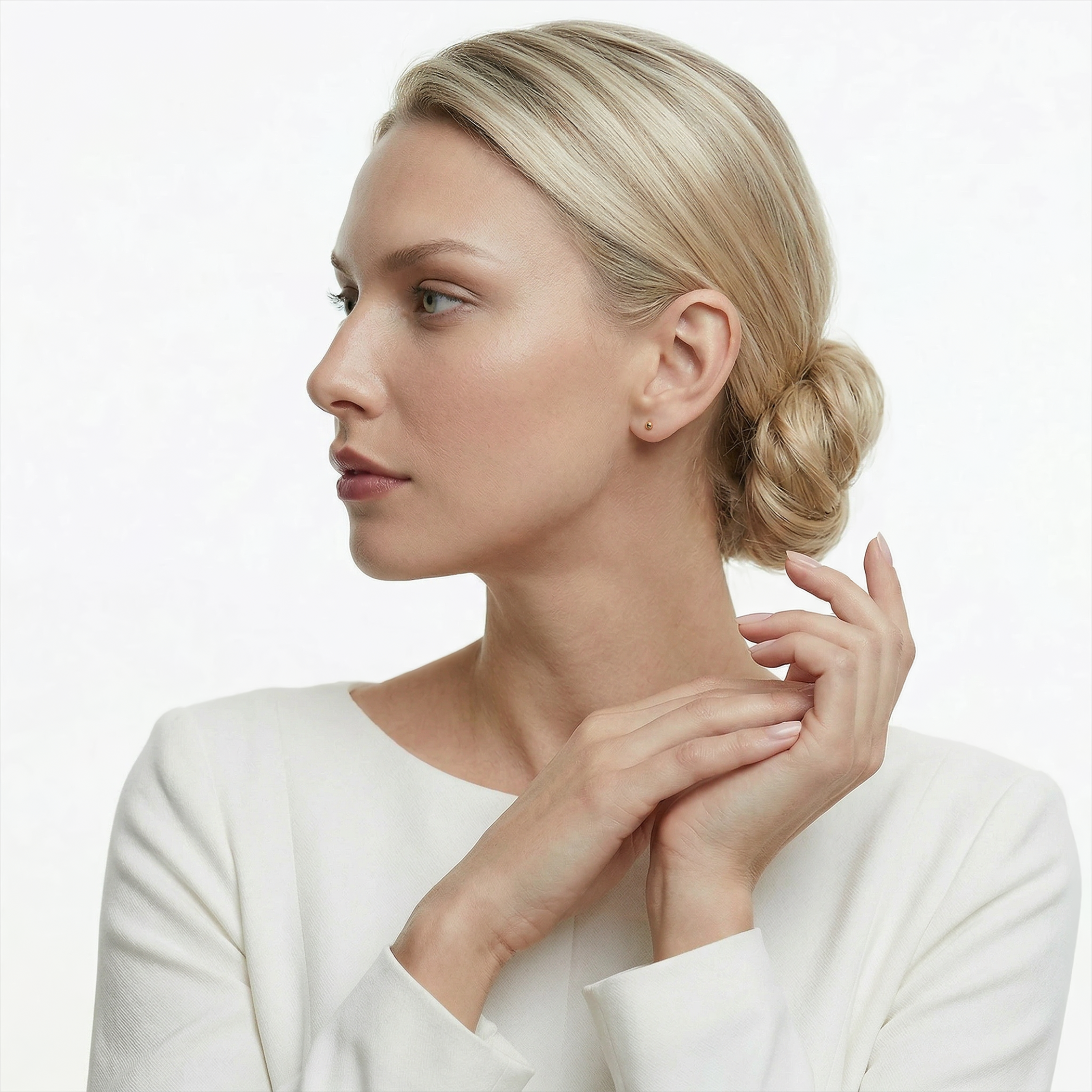 Kolczyki kulki Savicki: Super lekkie złote (585) 3mm - 5