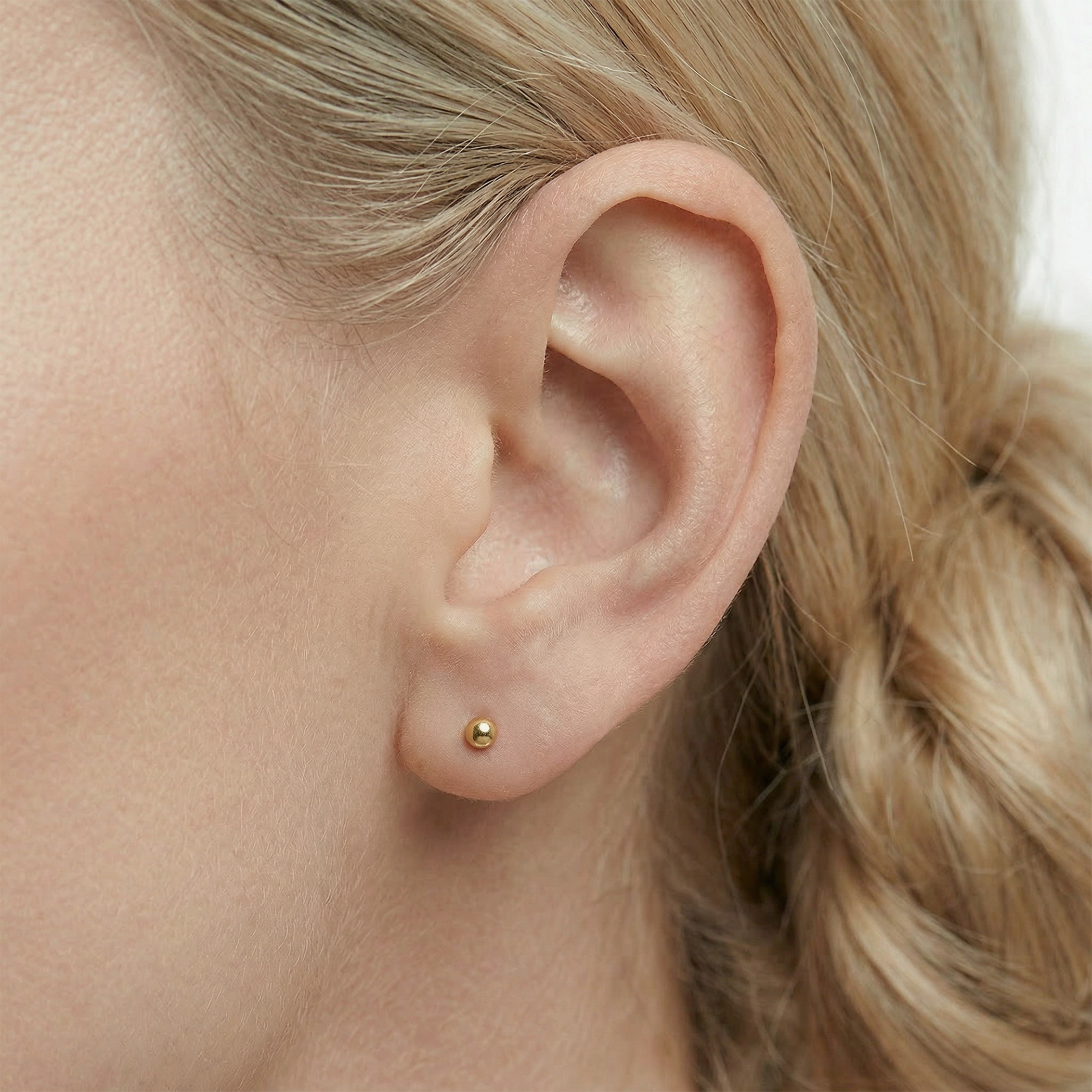 Kolczyki kulki Savicki: Super lekkie złote (585) 3mm - 6