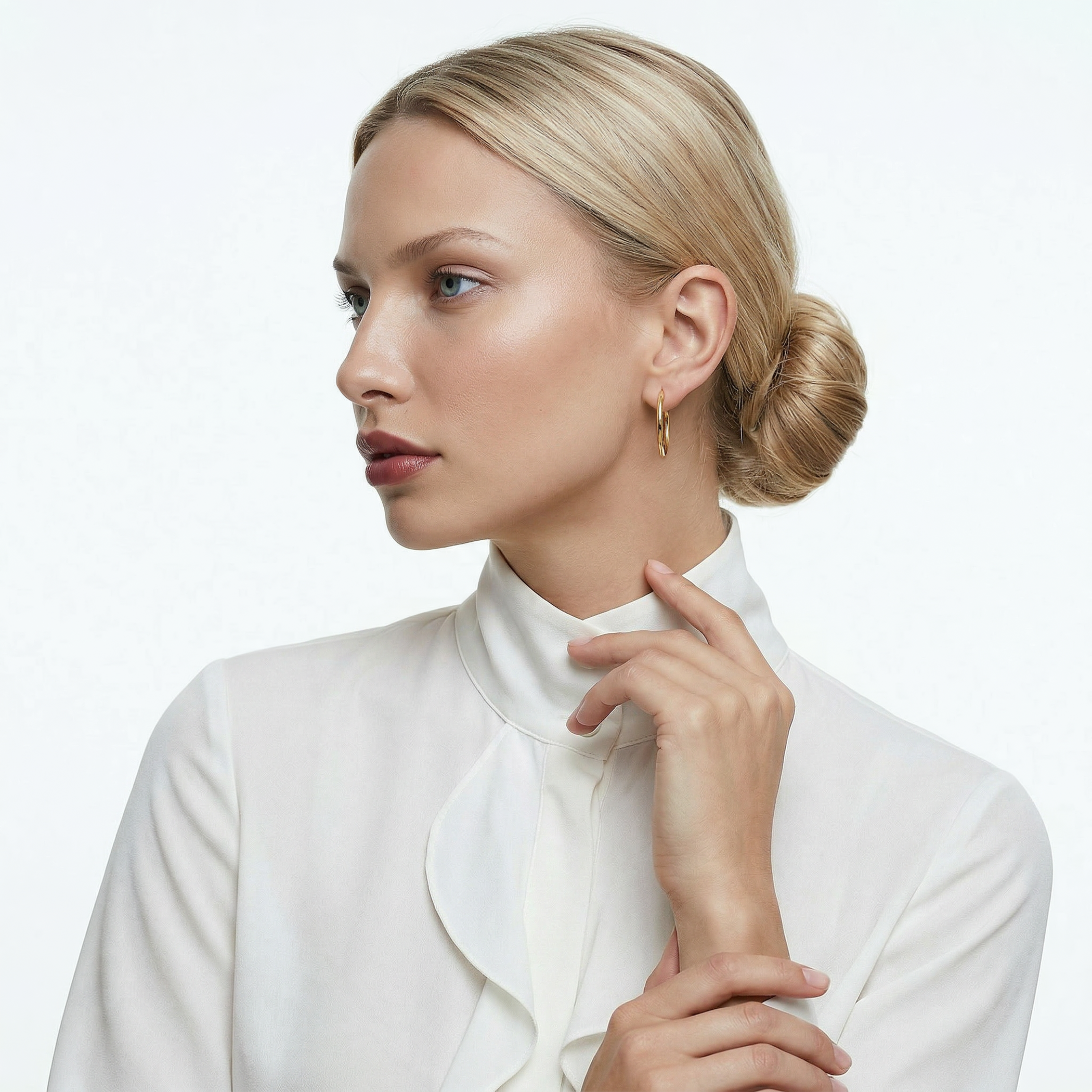 Kolczyki koła Savicki: złote 3cm - 4