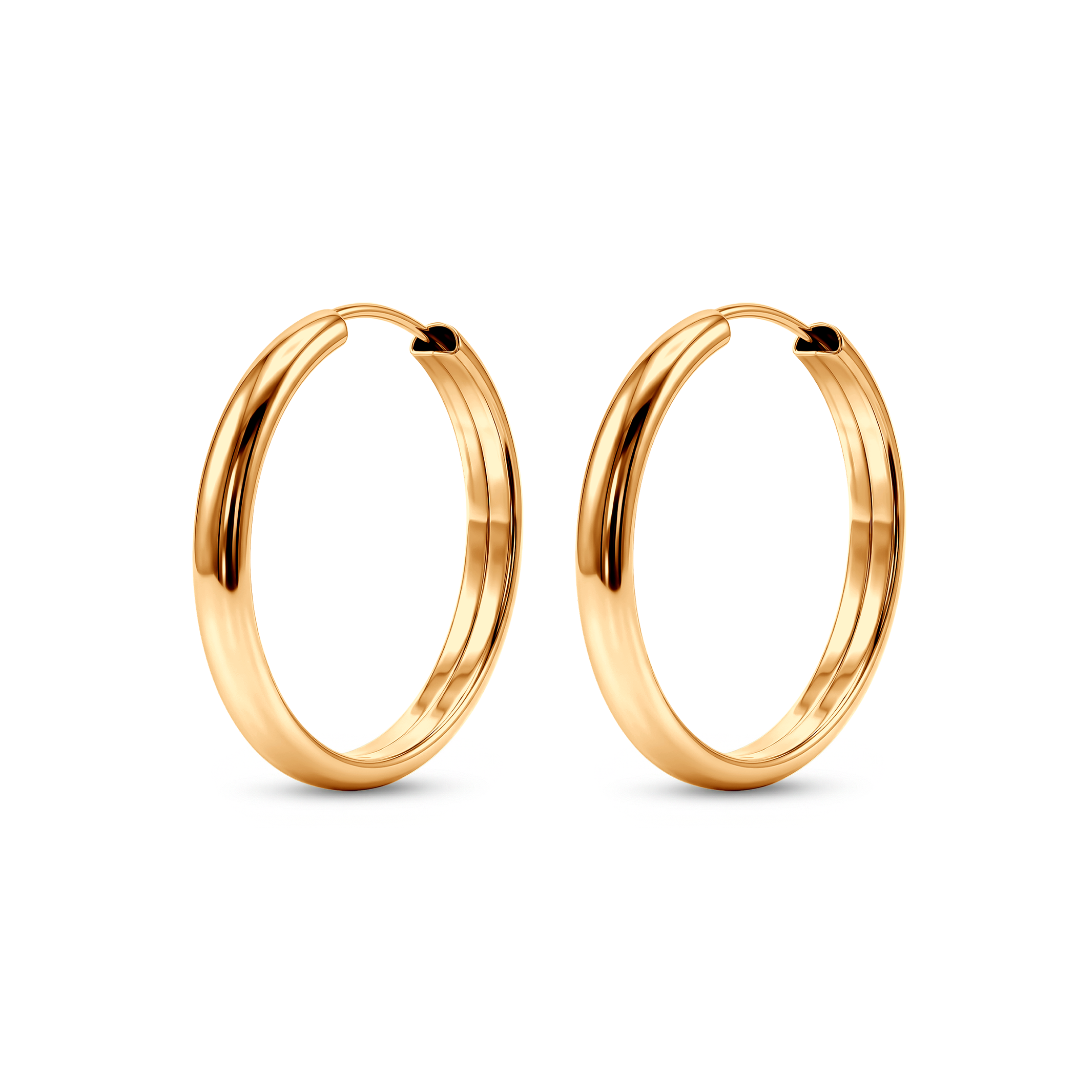 Lekkie Kolczyki koła Savicki: złote (585) 2cm