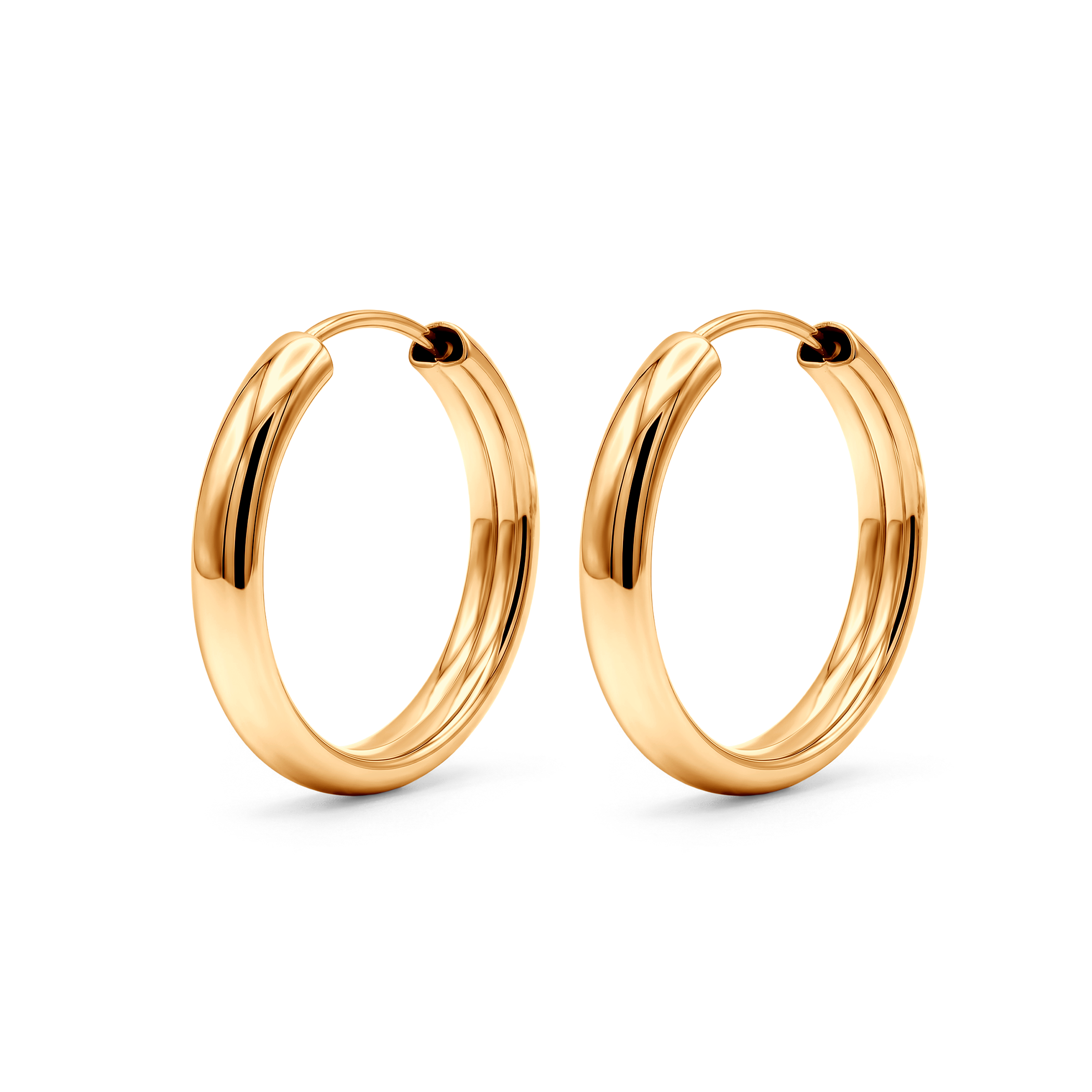 Lekkie Kolczyki koła Savicki: złote (585) 1,6cm