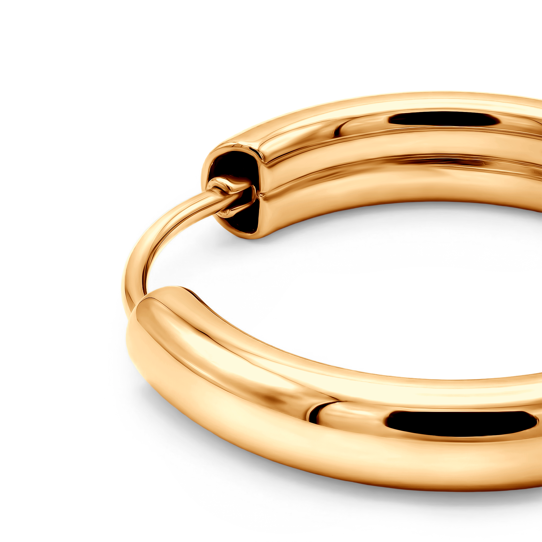 Lekkie Kolczyki koła Savicki: złote (585) 1,6cm - 3