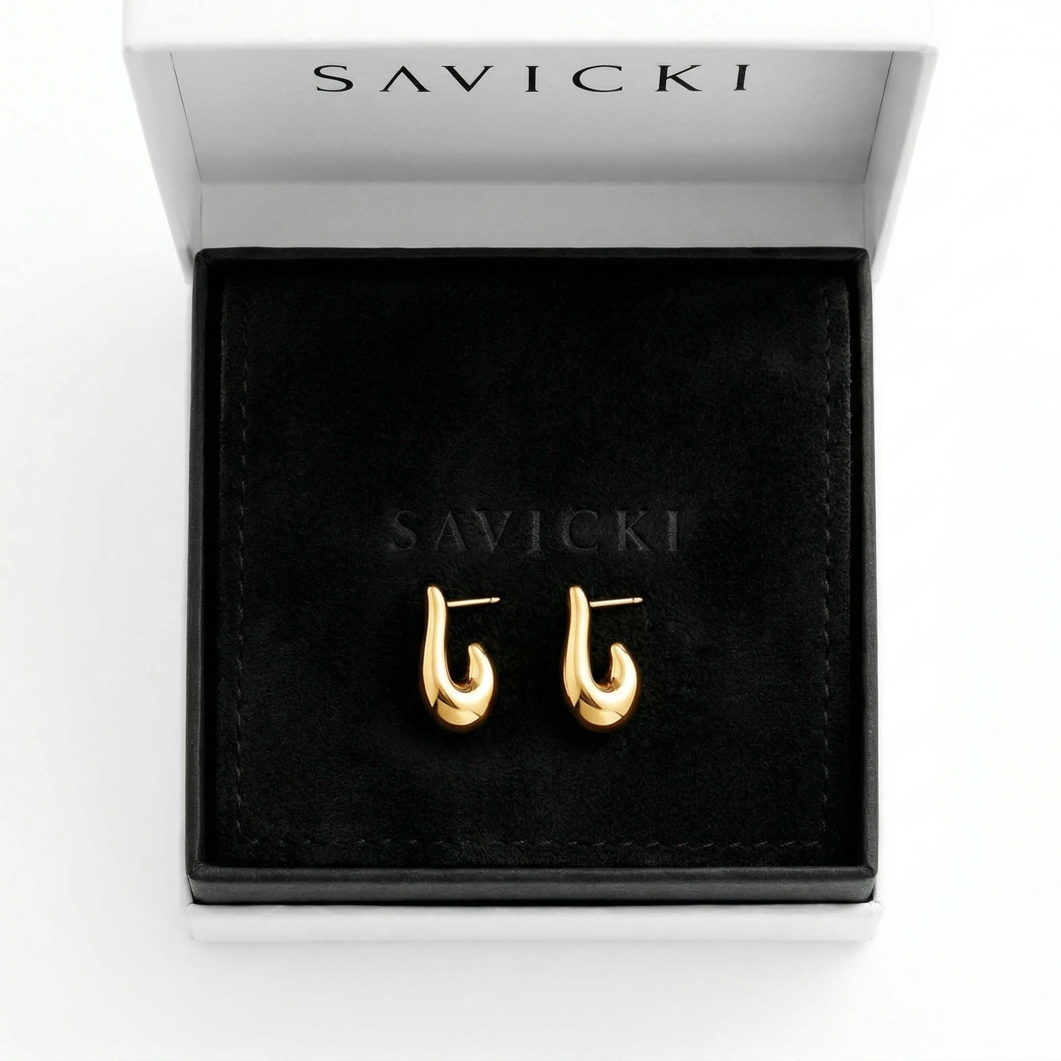 Kolczyki łezki Savicki: złote (585) - 7