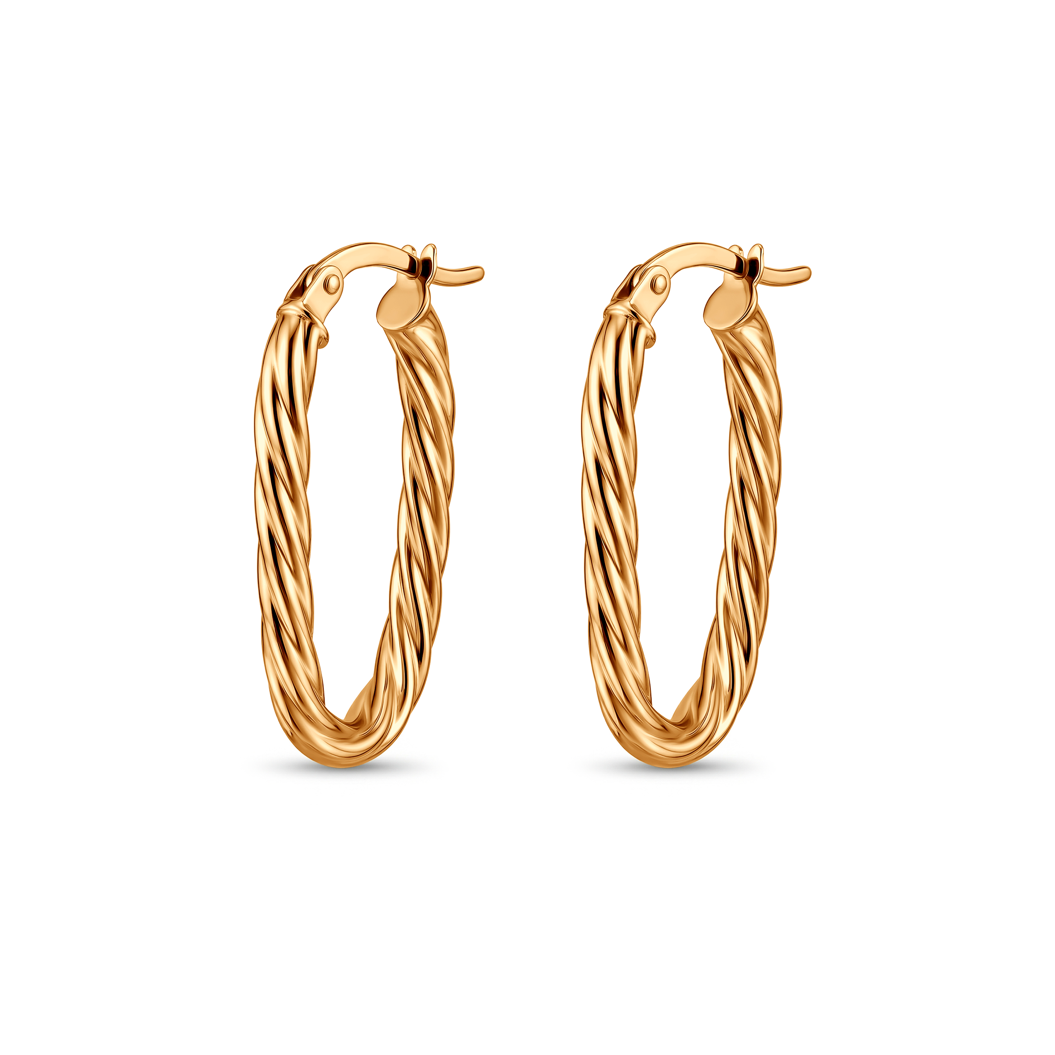 Kolczyki Savicki: złote owale (585)