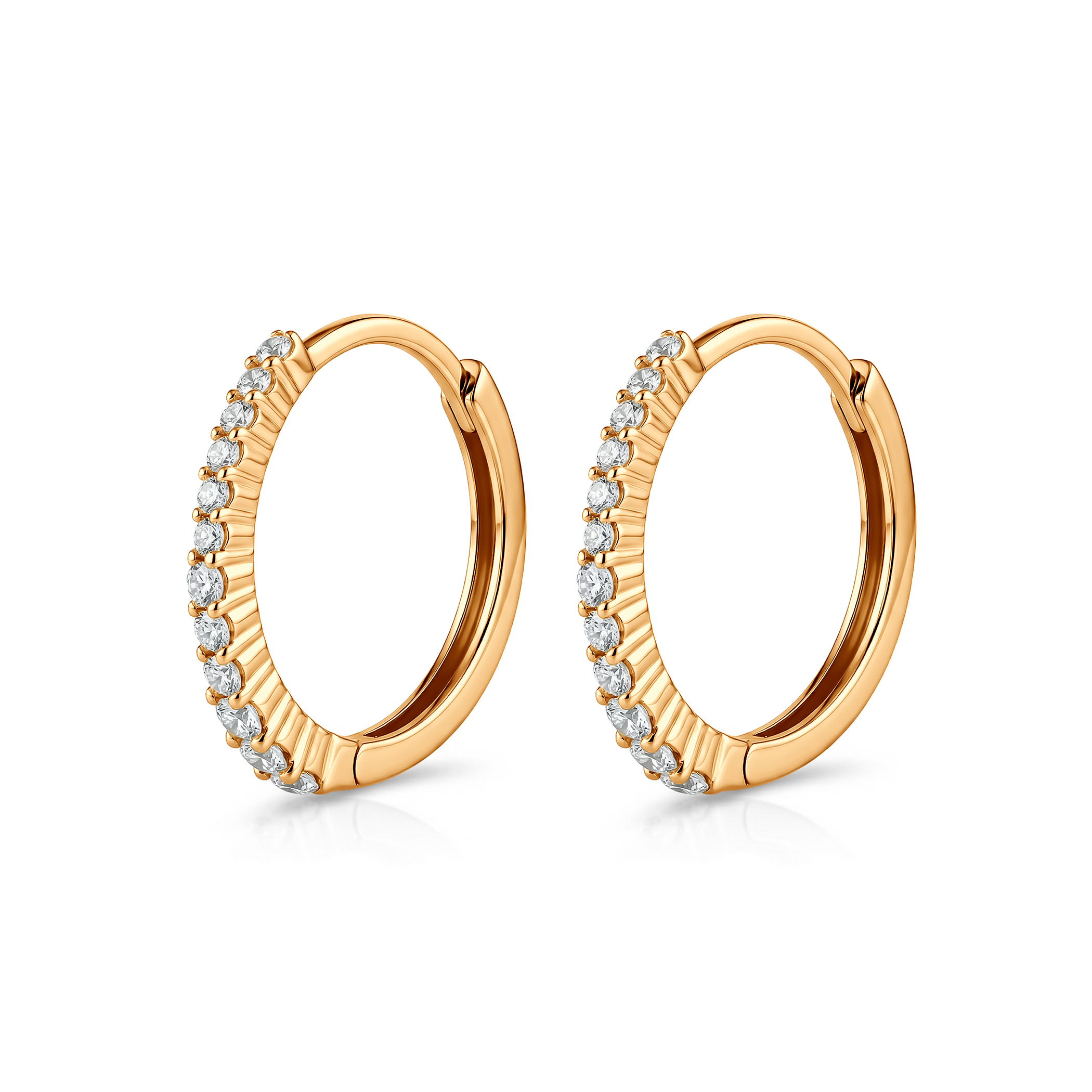 Kolczyki Savicki: złote (585) rząd cyrkonii.