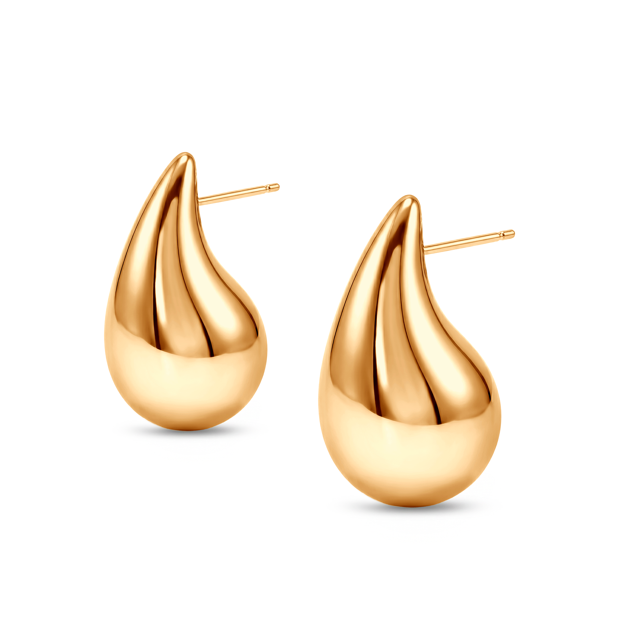 Kolczyki krople Savicki: złote - 3