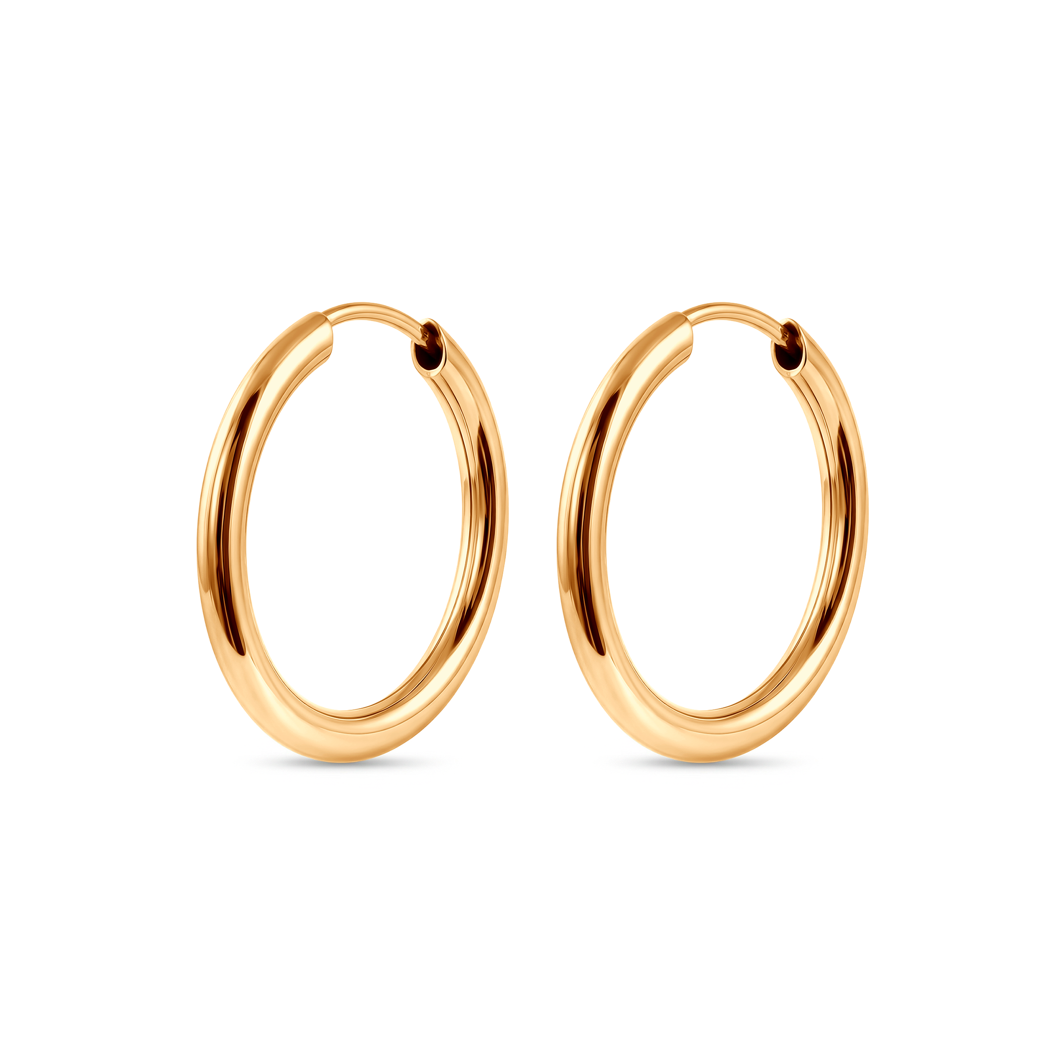 Lekkie Kolczyki koła Savicki: złote (585) 1,5cm