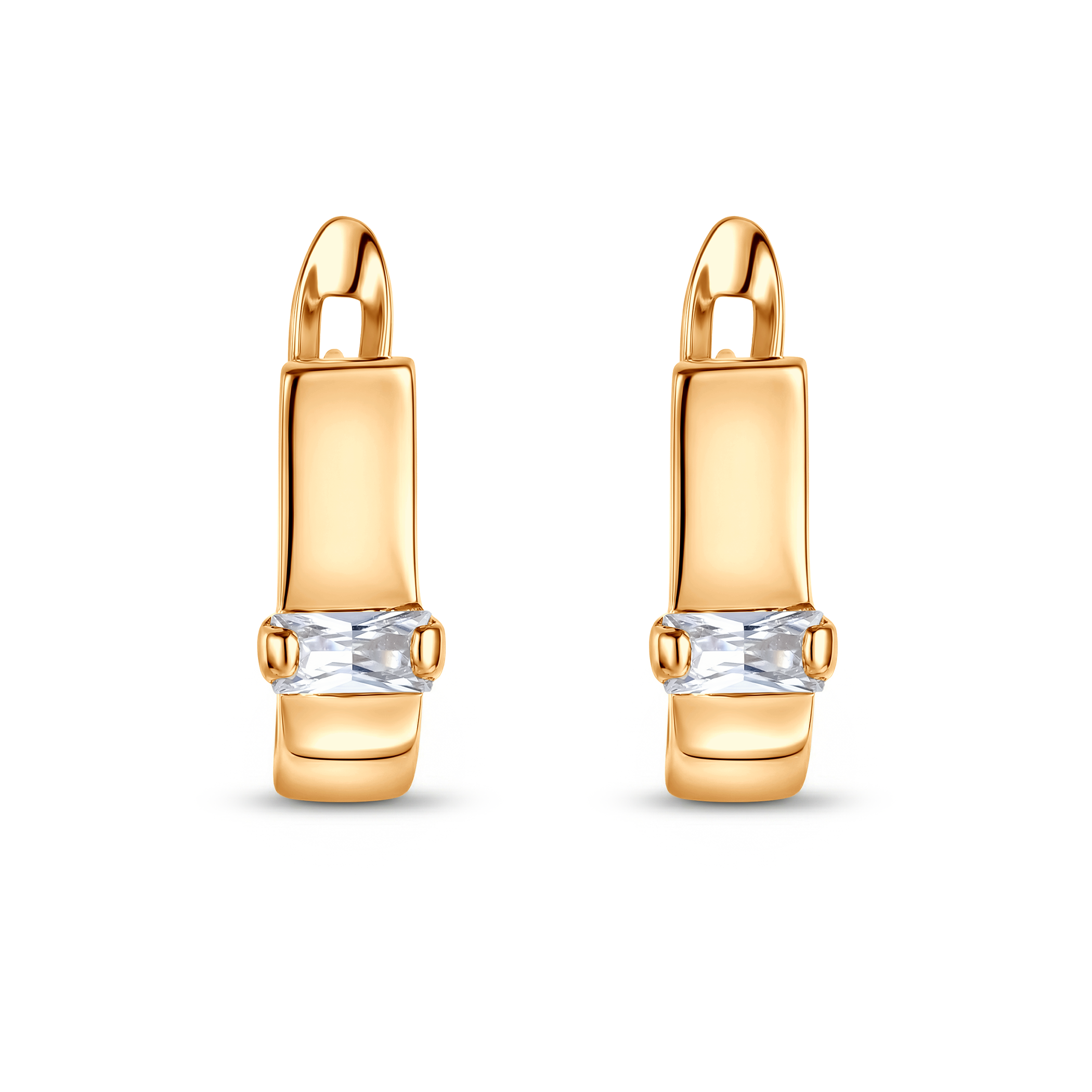 Kolczyki Savicki: złote (585) z cyrkonią