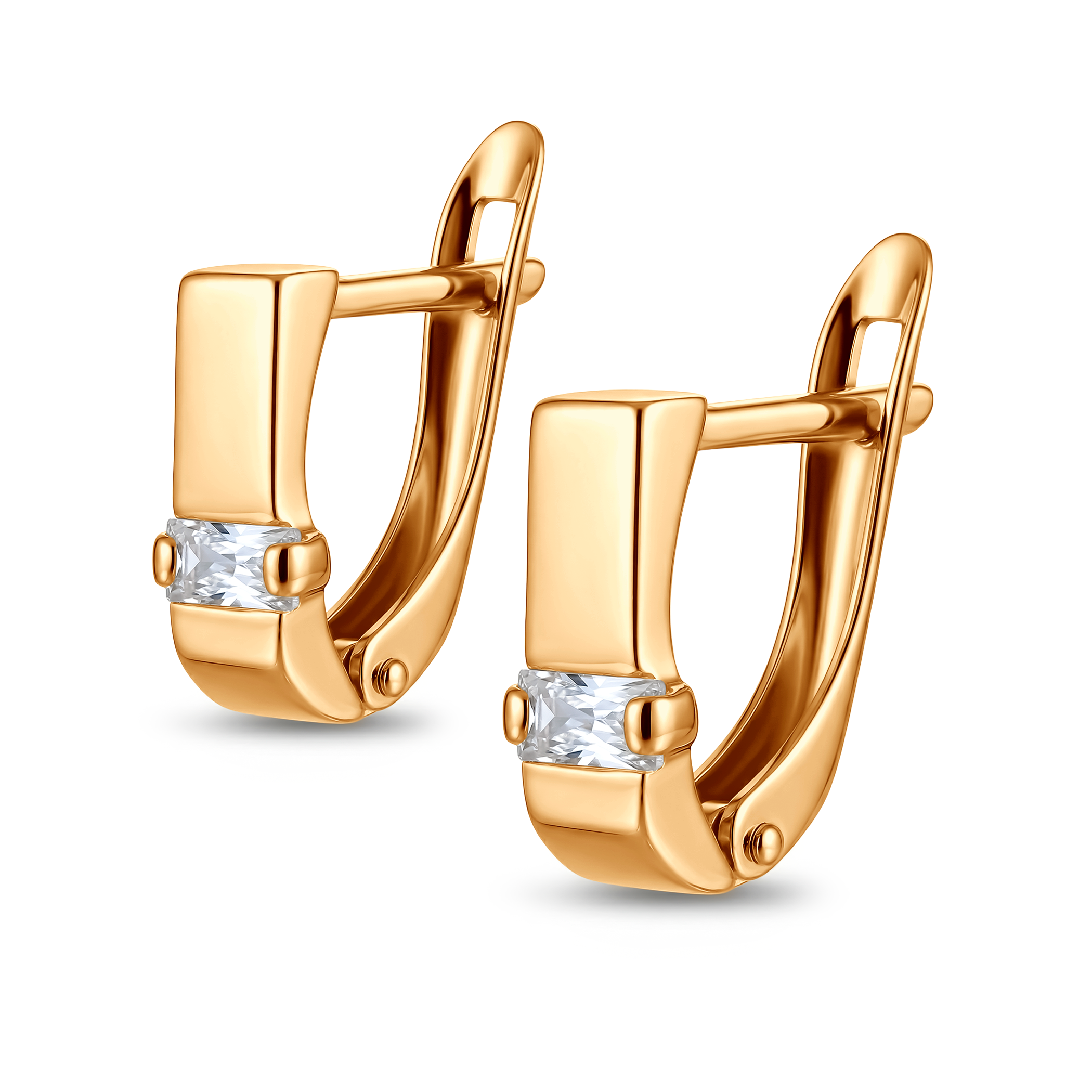 Kolczyki Savicki: złote (585) z cyrkonią - 3