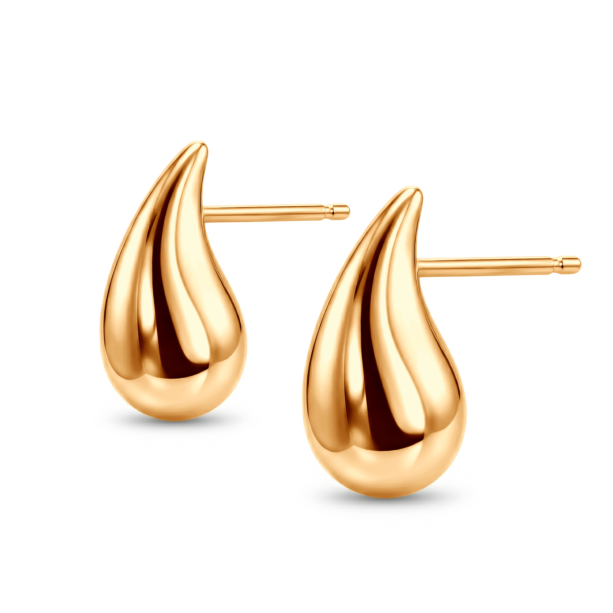 Kolczyki małe krople Savicki: złote - 3