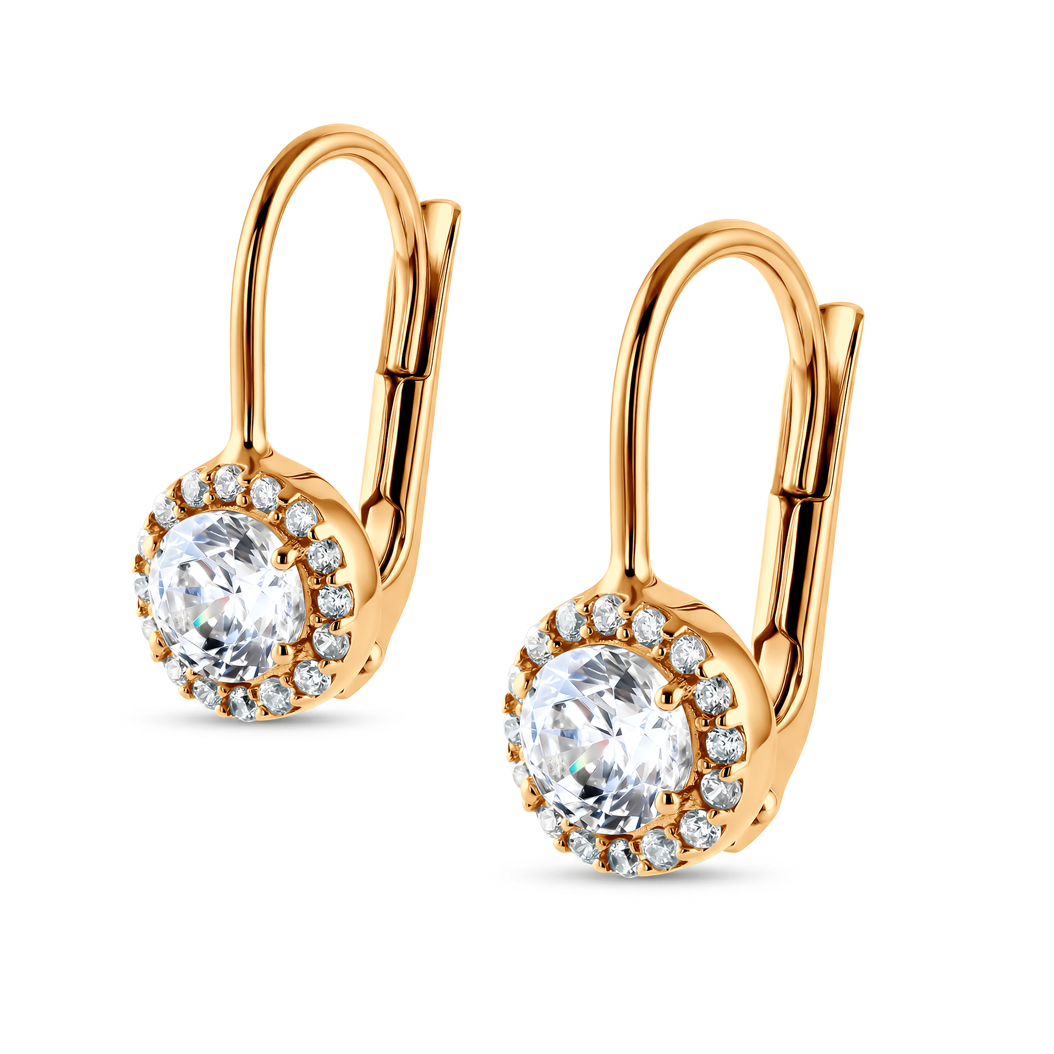 Kolczyki Savicki: złote, cyrkonie - 3