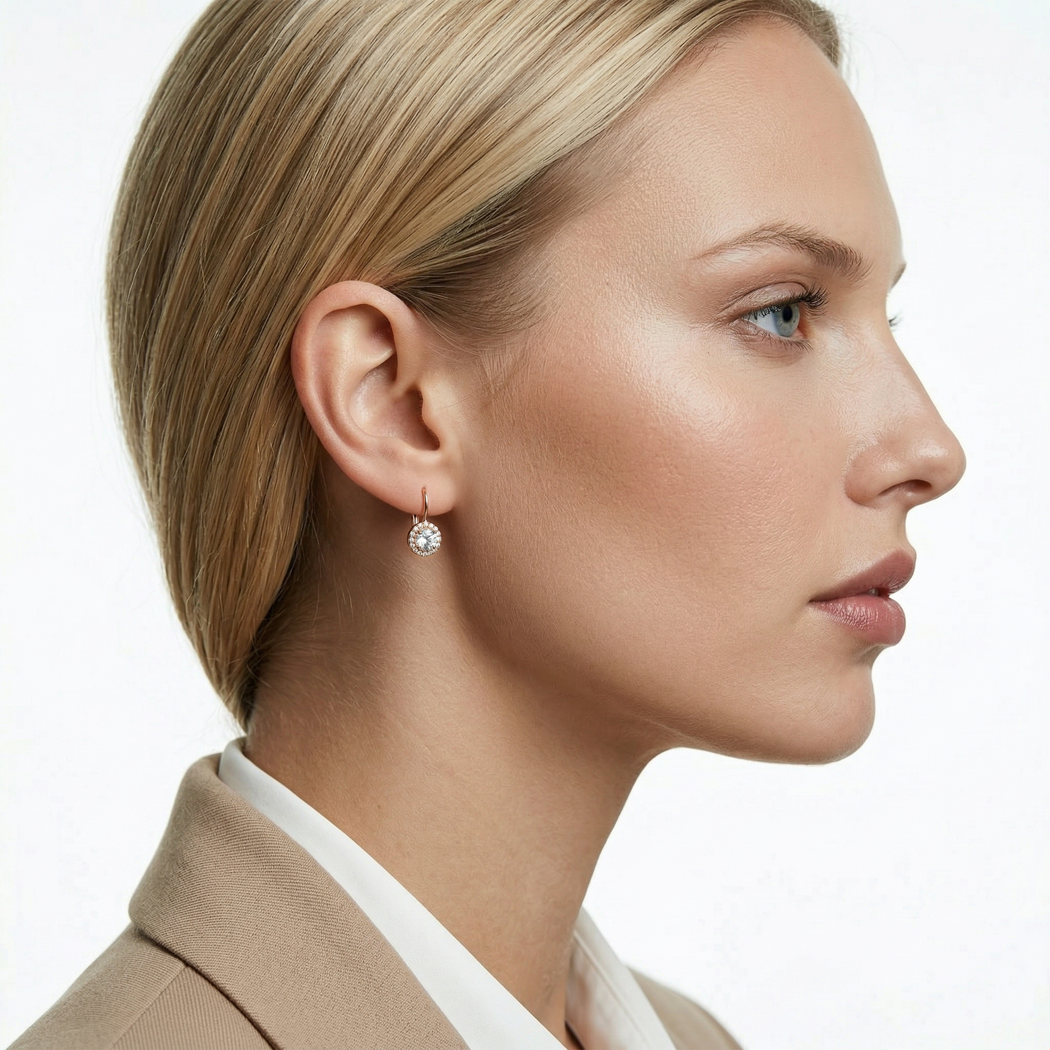 Kolczyki Savicki: złote, cyrkonie - 4