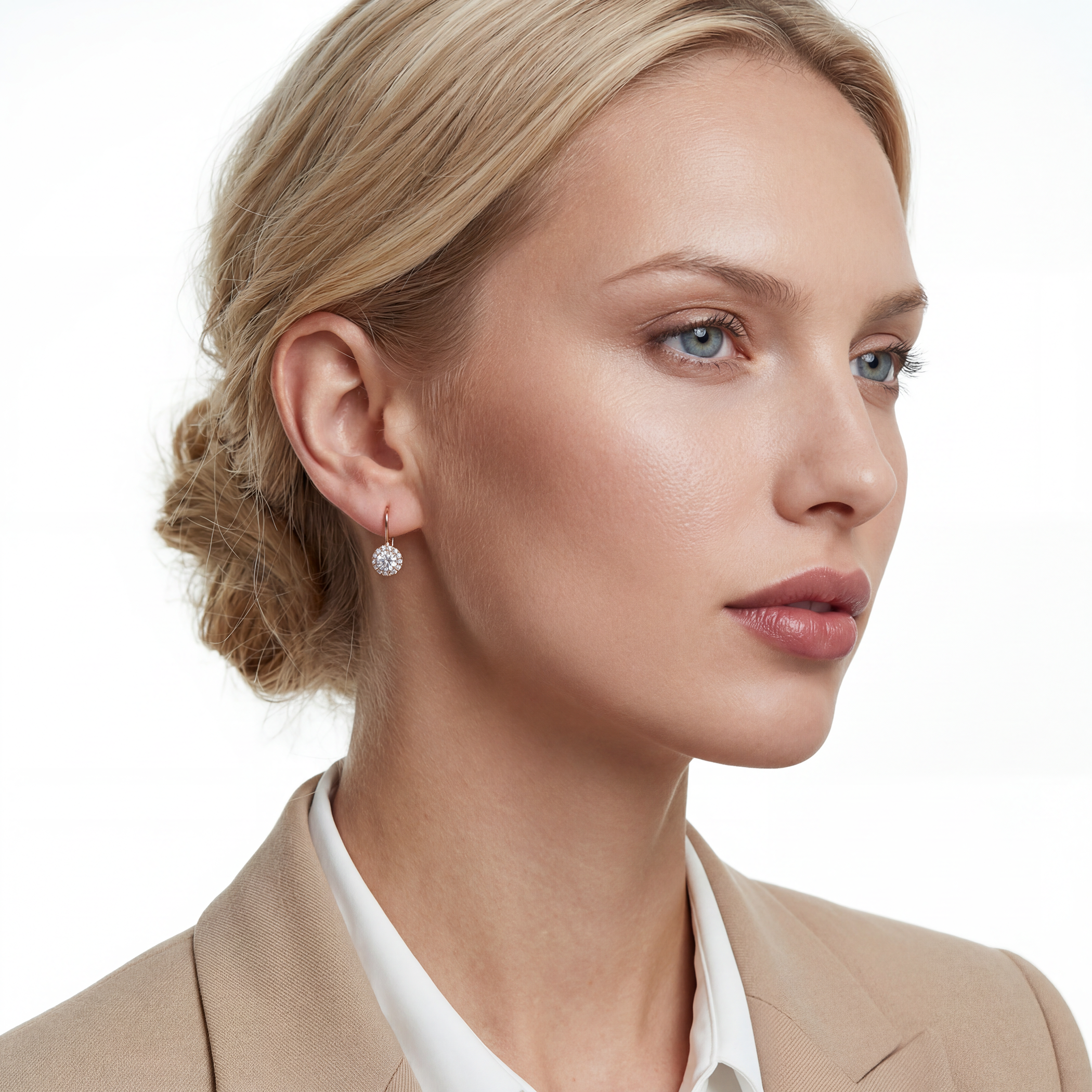 Kolczyki Savicki: złote, cyrkonie - 5