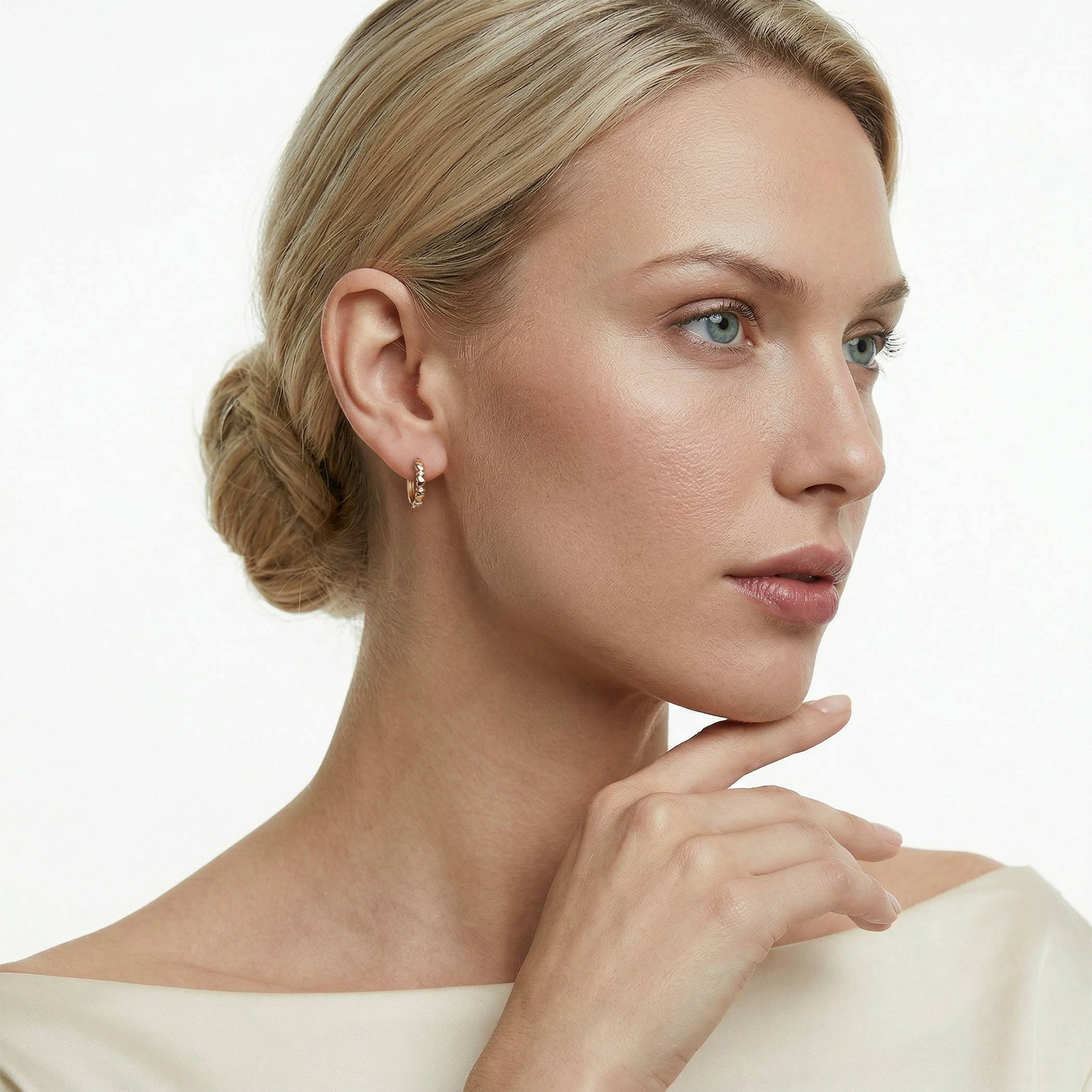 Kolczyki Savicki: złote serca i cyrkonie - 4