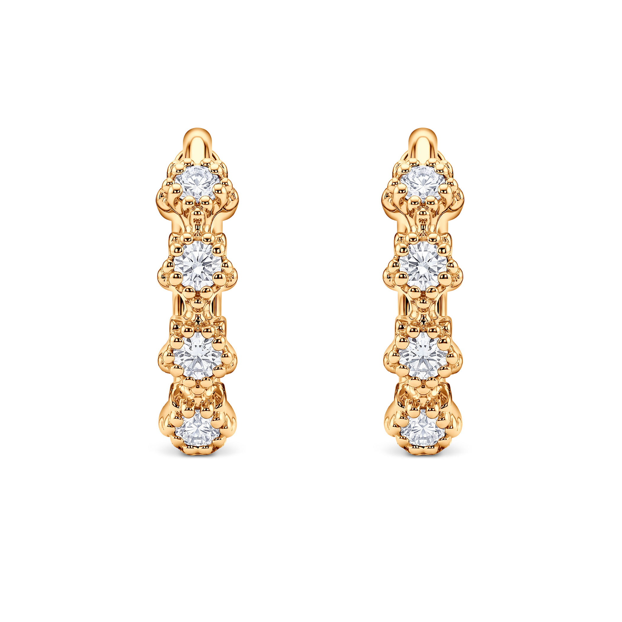 Kolczyki Savicki: złote (585) kwiatki z cyrkoniami